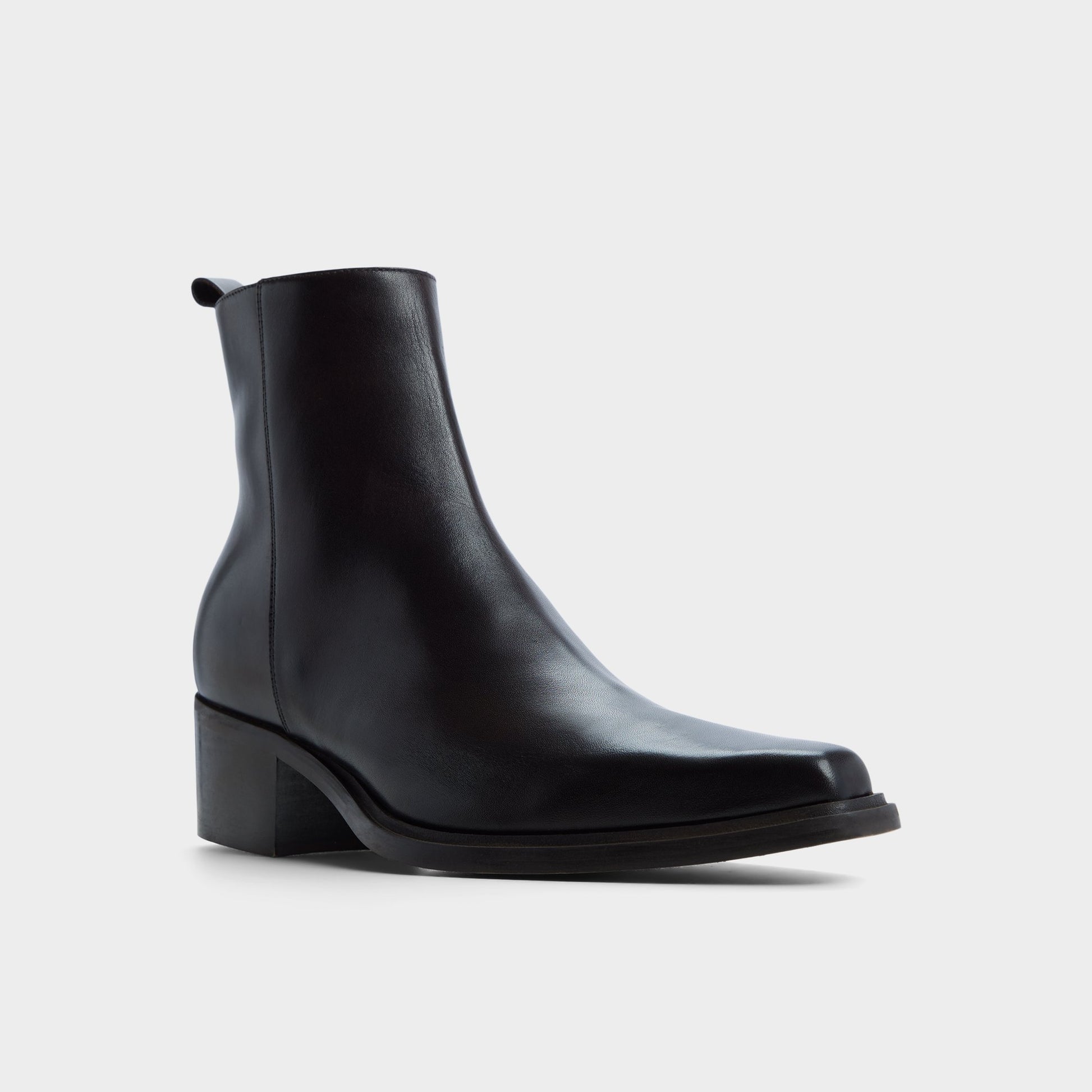 Three-quarter angle of Dark Brown Zappa Ankle boot's front side