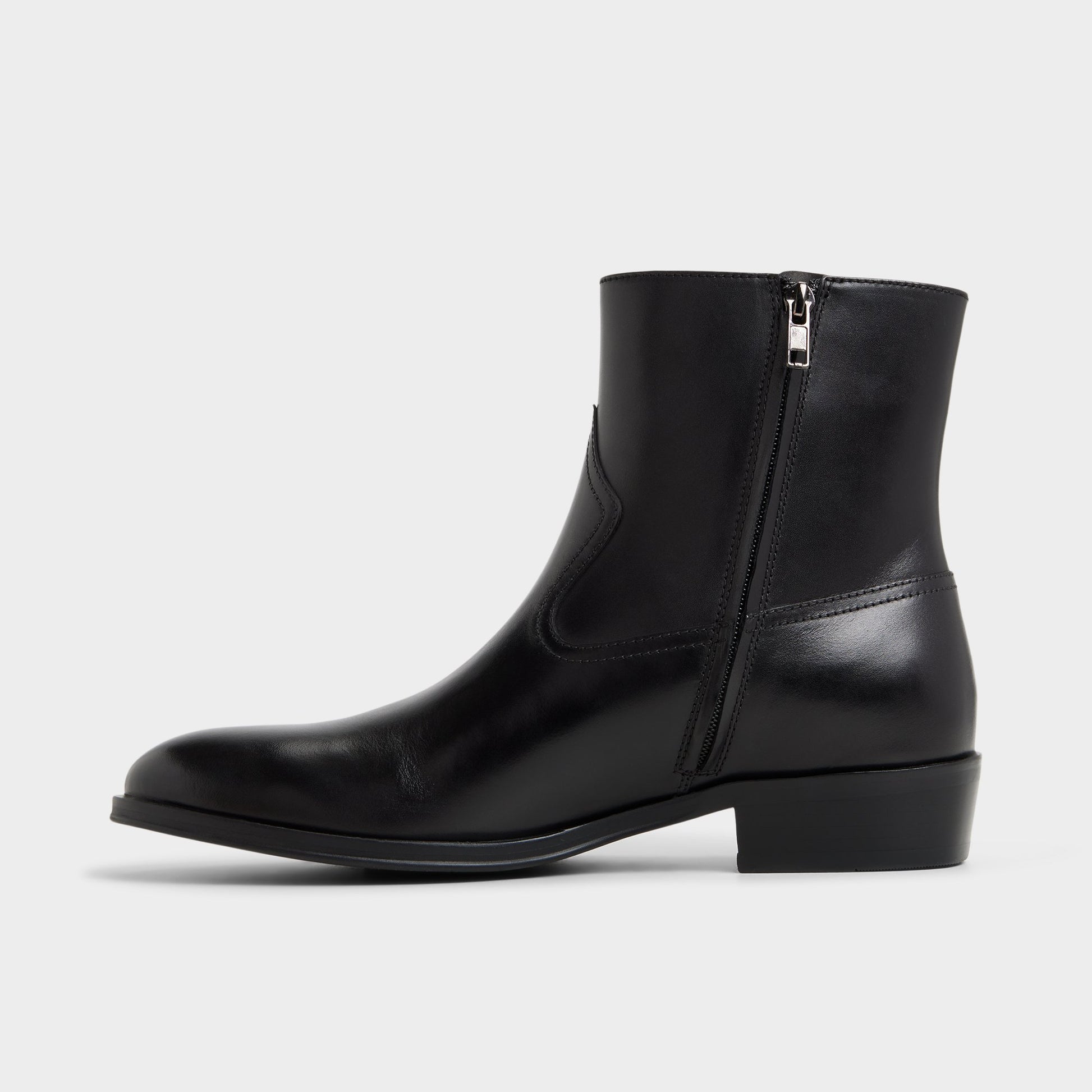 Side view of Black Calix Ankle boot
