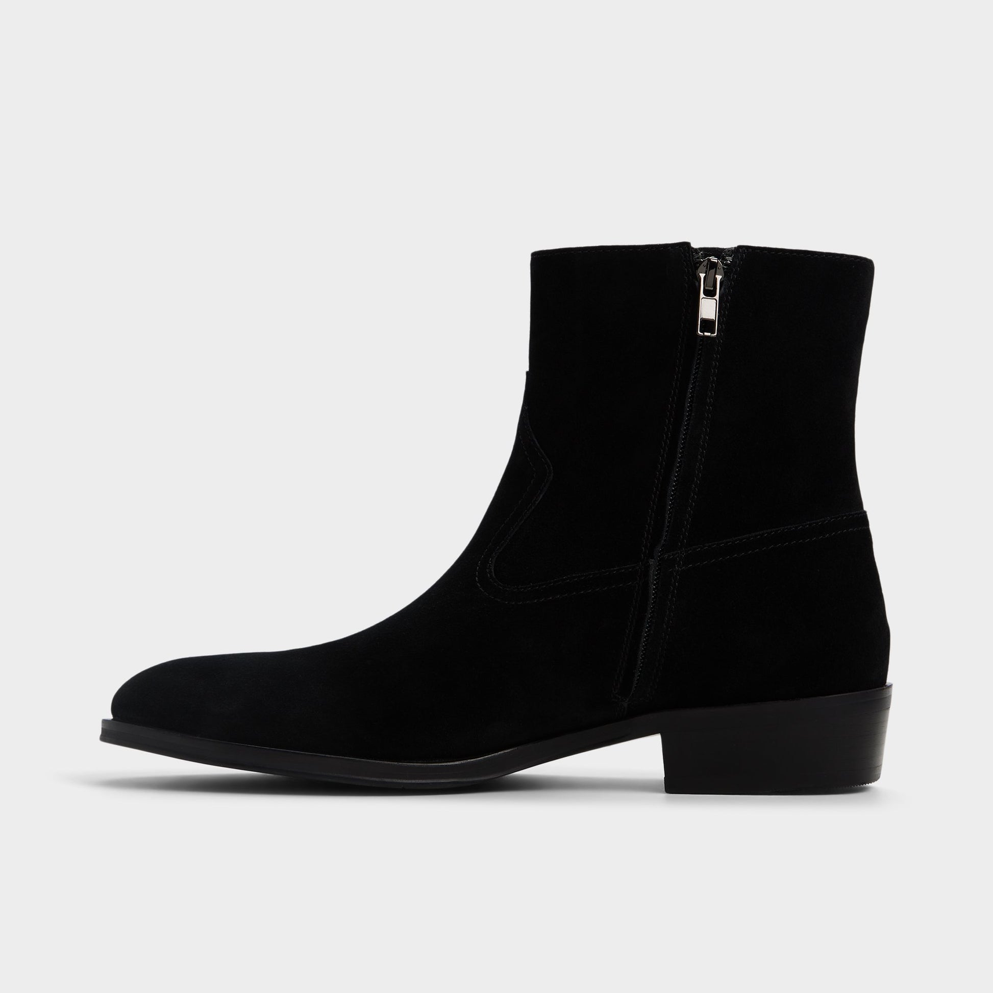 Side view of Other black Calix Ankle boot