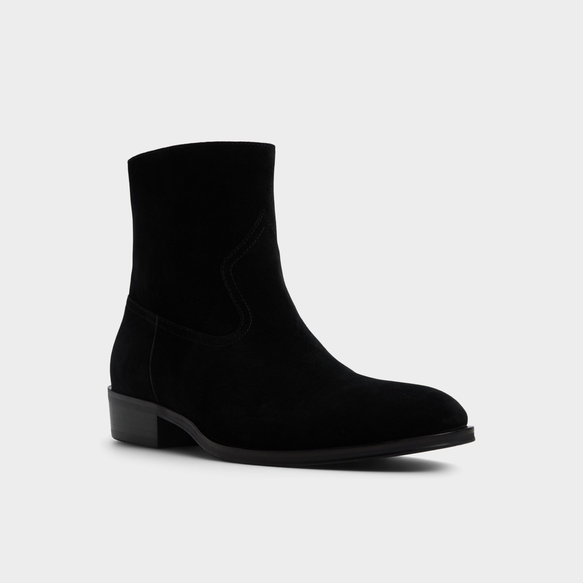 Three-quarter angle of Other black Calix Ankle boot's front side