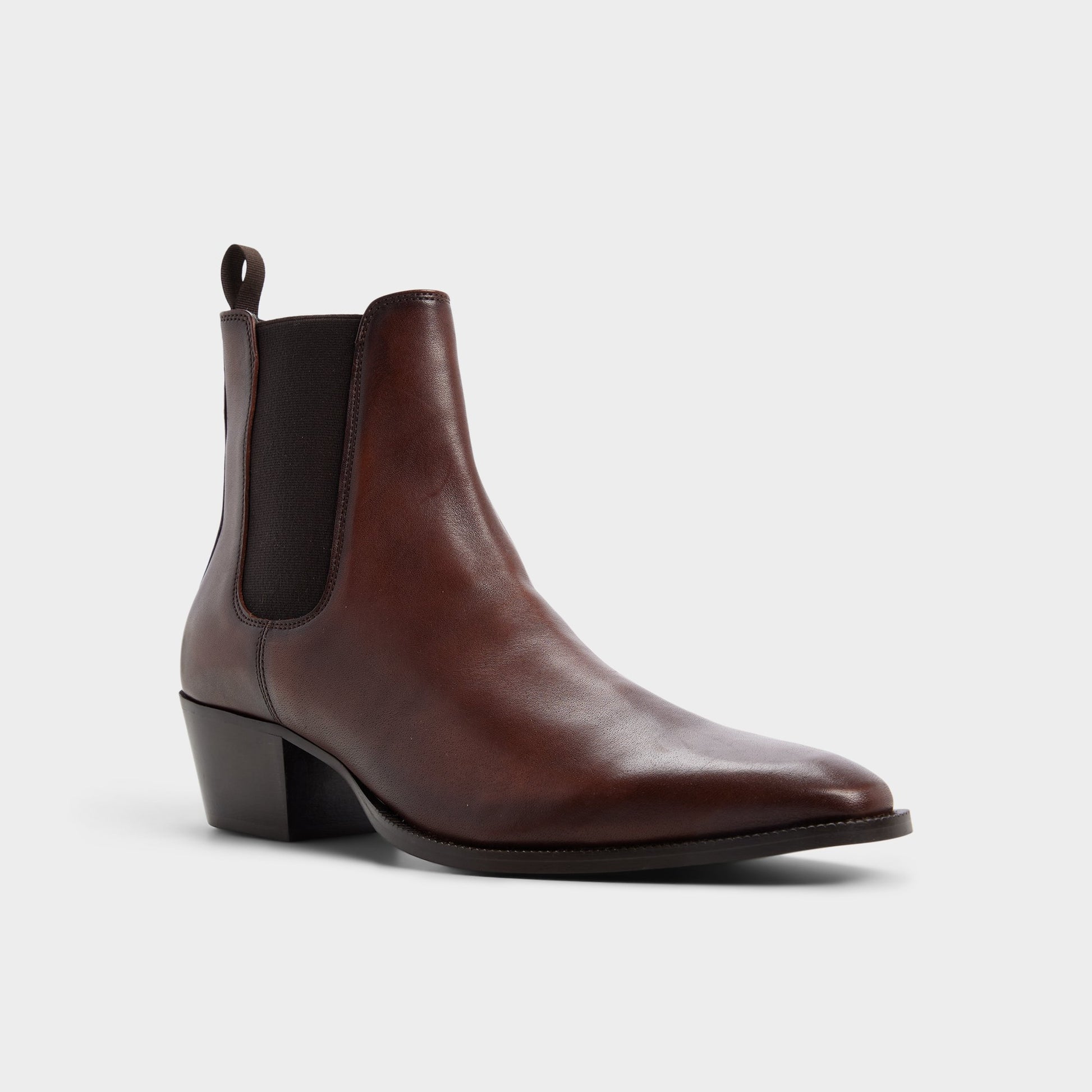 Three-quarter angle of Brown Jako Chelsea boot's front side