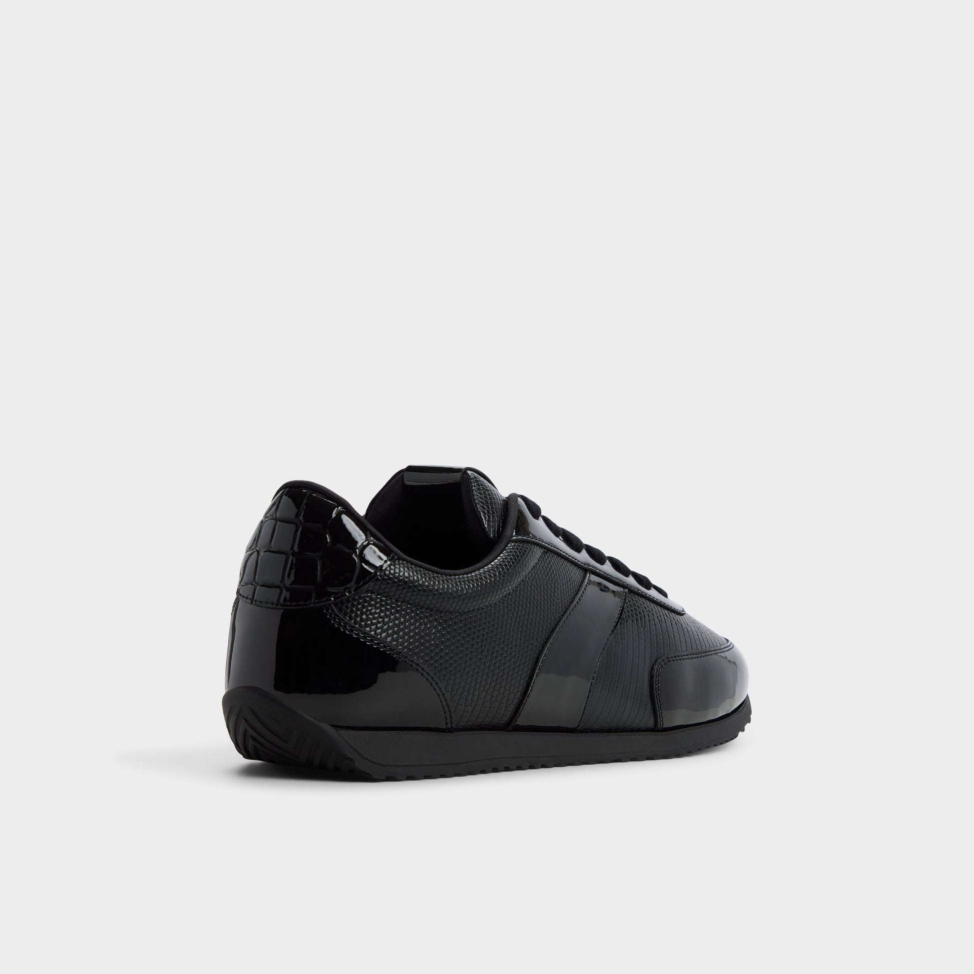 Three-quarter angle of Other black Nathaniel Low top sneaker's back side