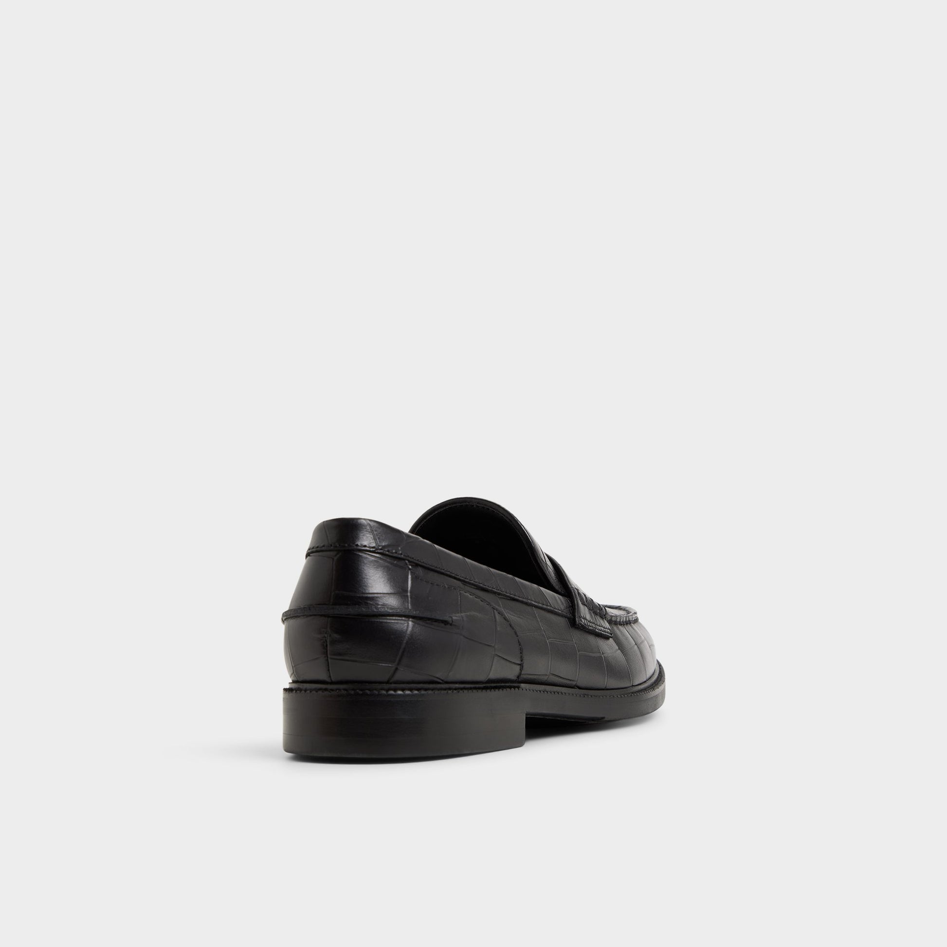 Three-quarter angle of Black multi Kieran Loafer's back side