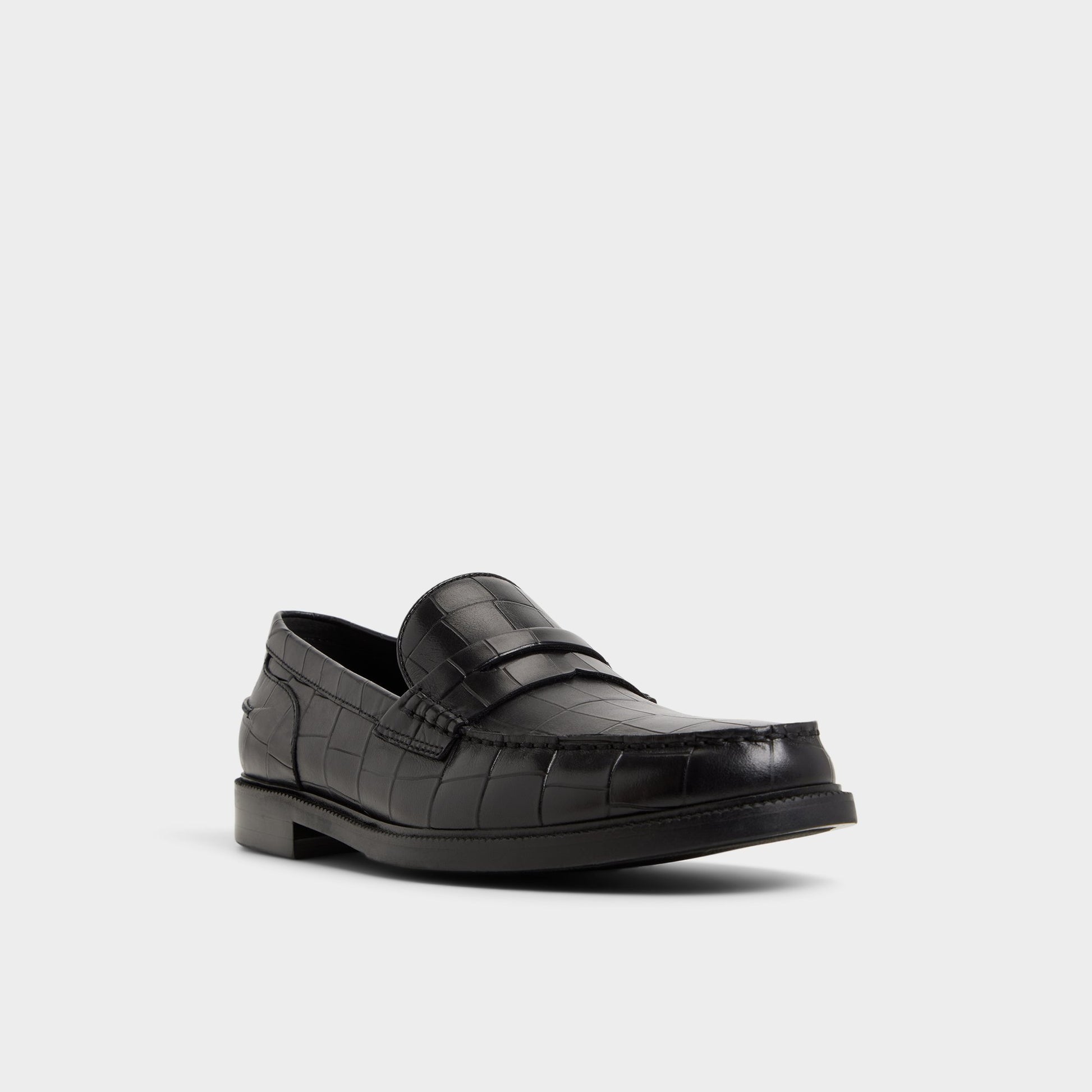 Three-quarter angle of Black multi Kieran Loafer's front side
