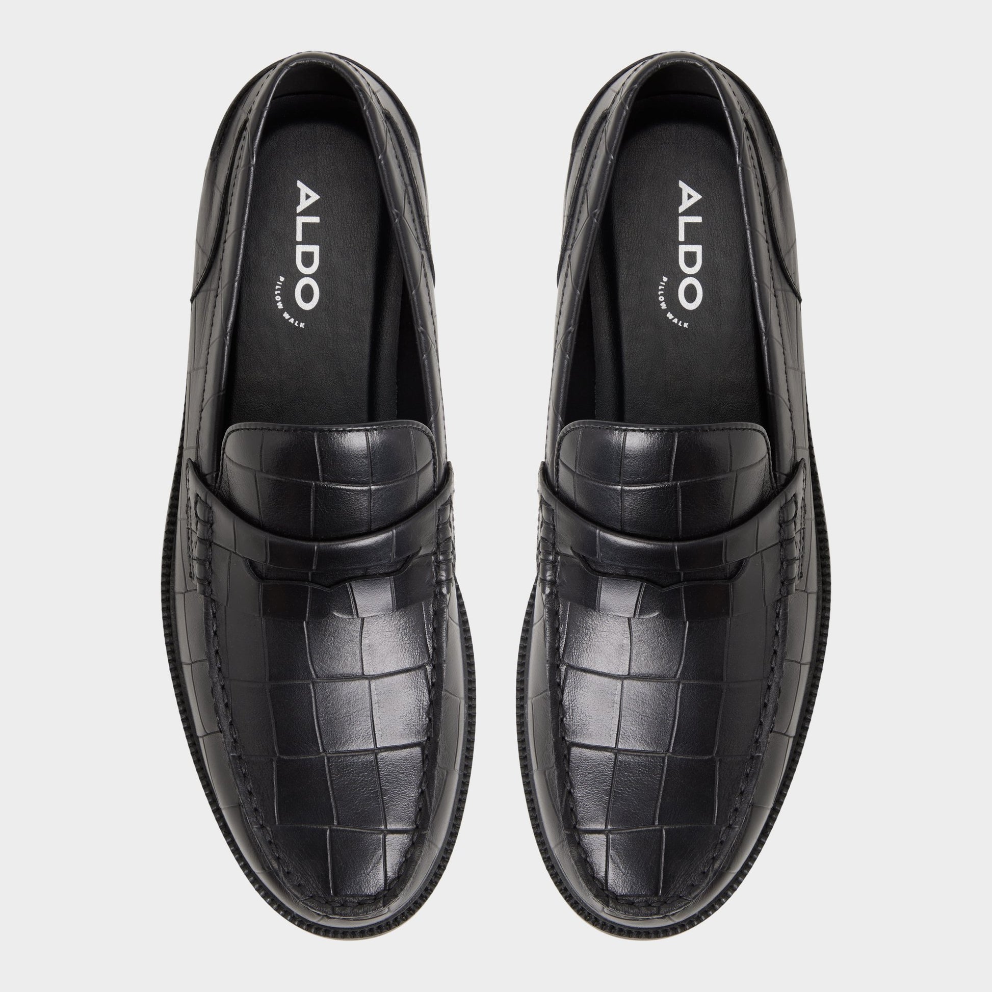 Top-down view of the Black multi Kieran Loafer