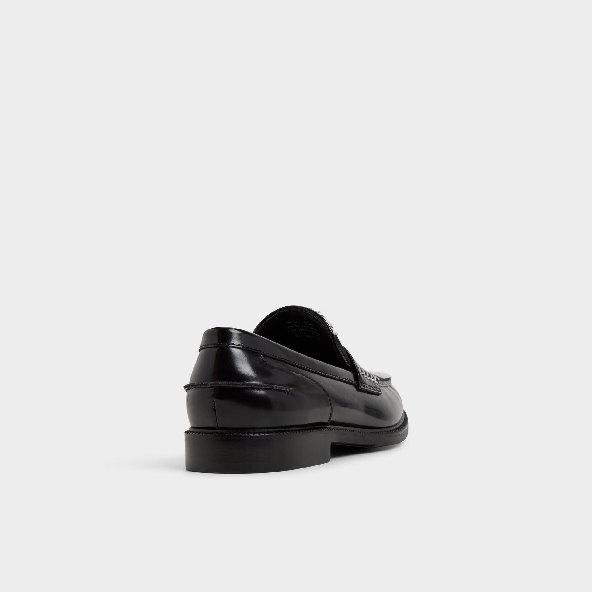 Three-quarter angle of Black combo Kieran Loafer's back side