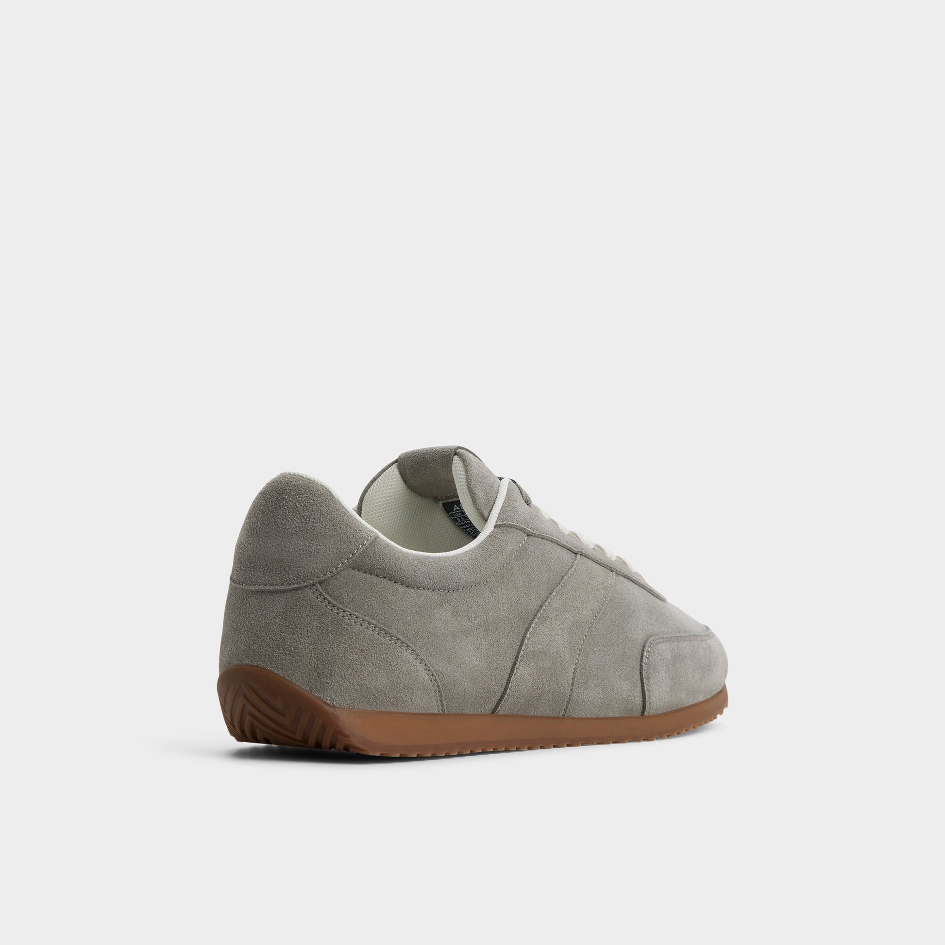 Three-quarter angle of Light grey Nathaniel Low top sneaker's back side