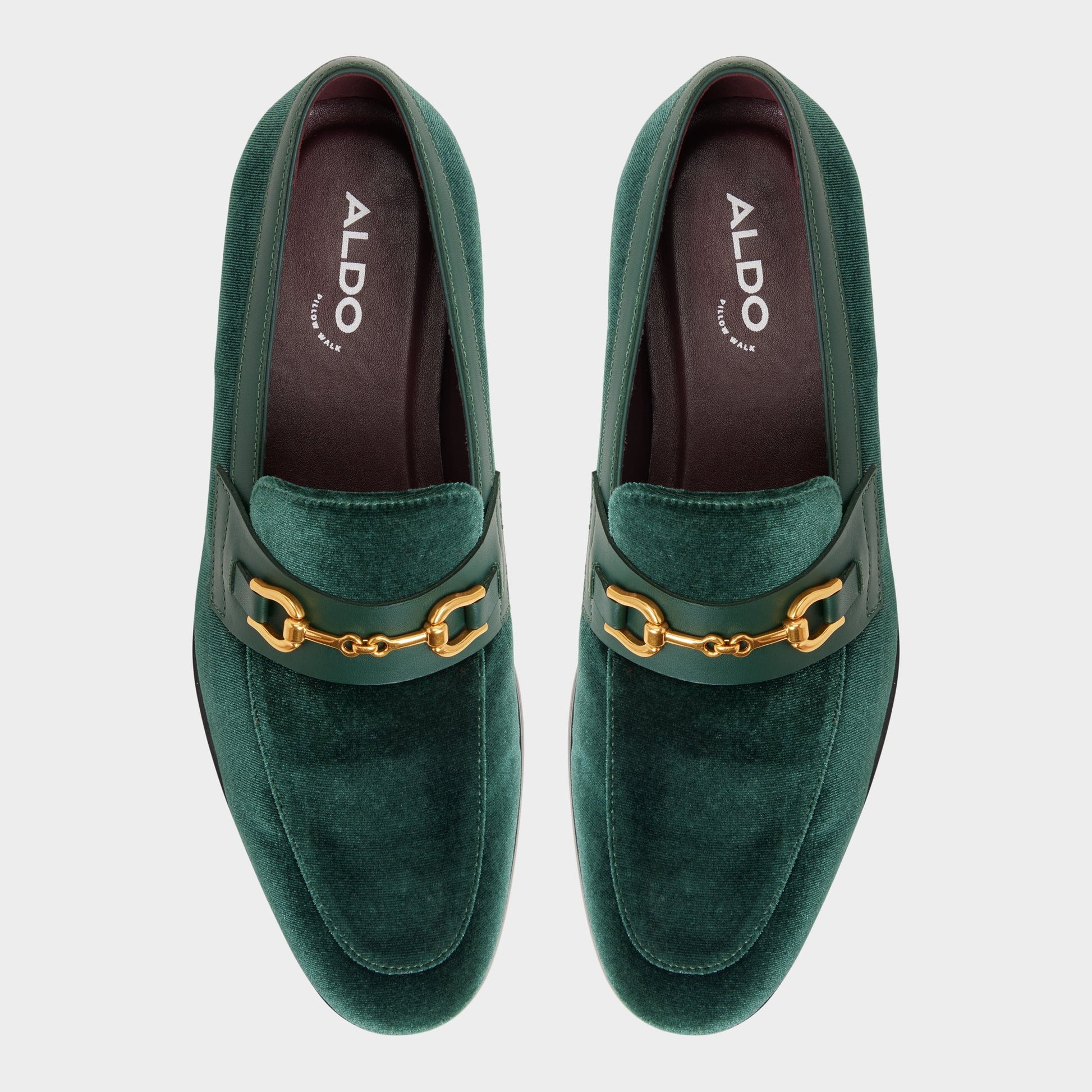 Top-down view of the Dark green Samuel Loafer