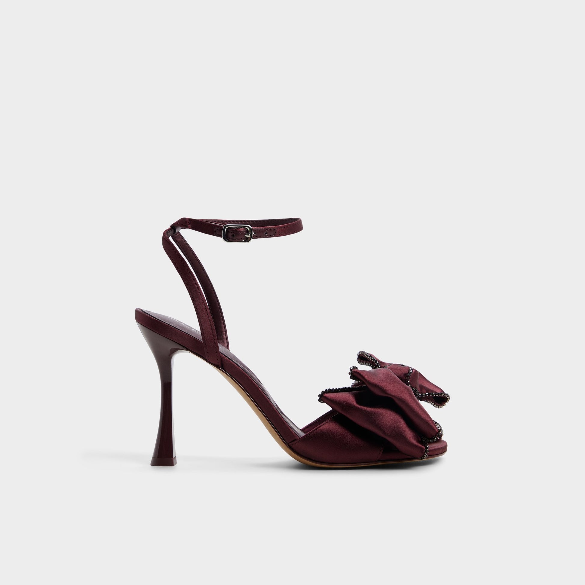 Main View of Bordo Tinsel Strappy heeled sandal for Womens