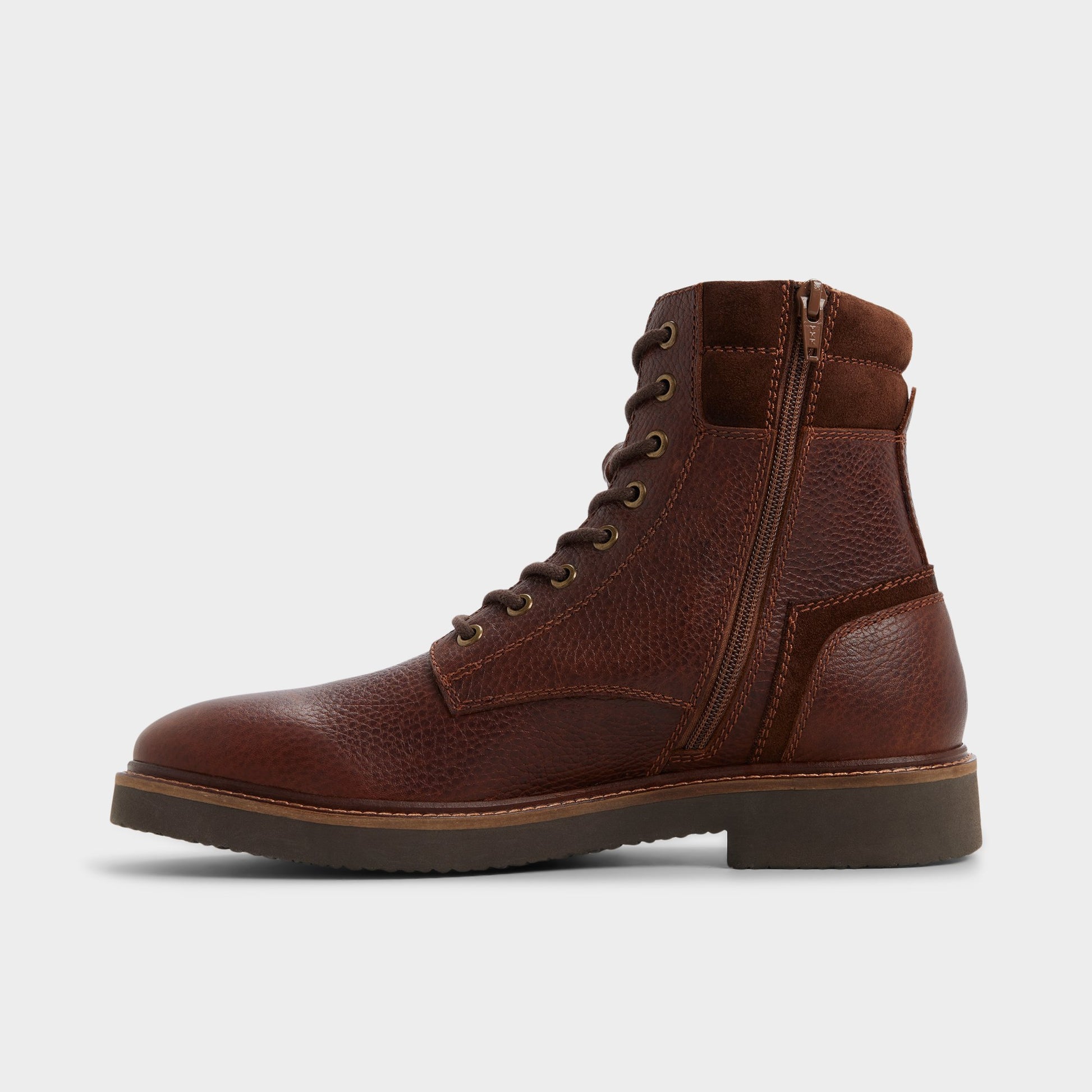 Side view of Brown Kaisonn Lace-up boot