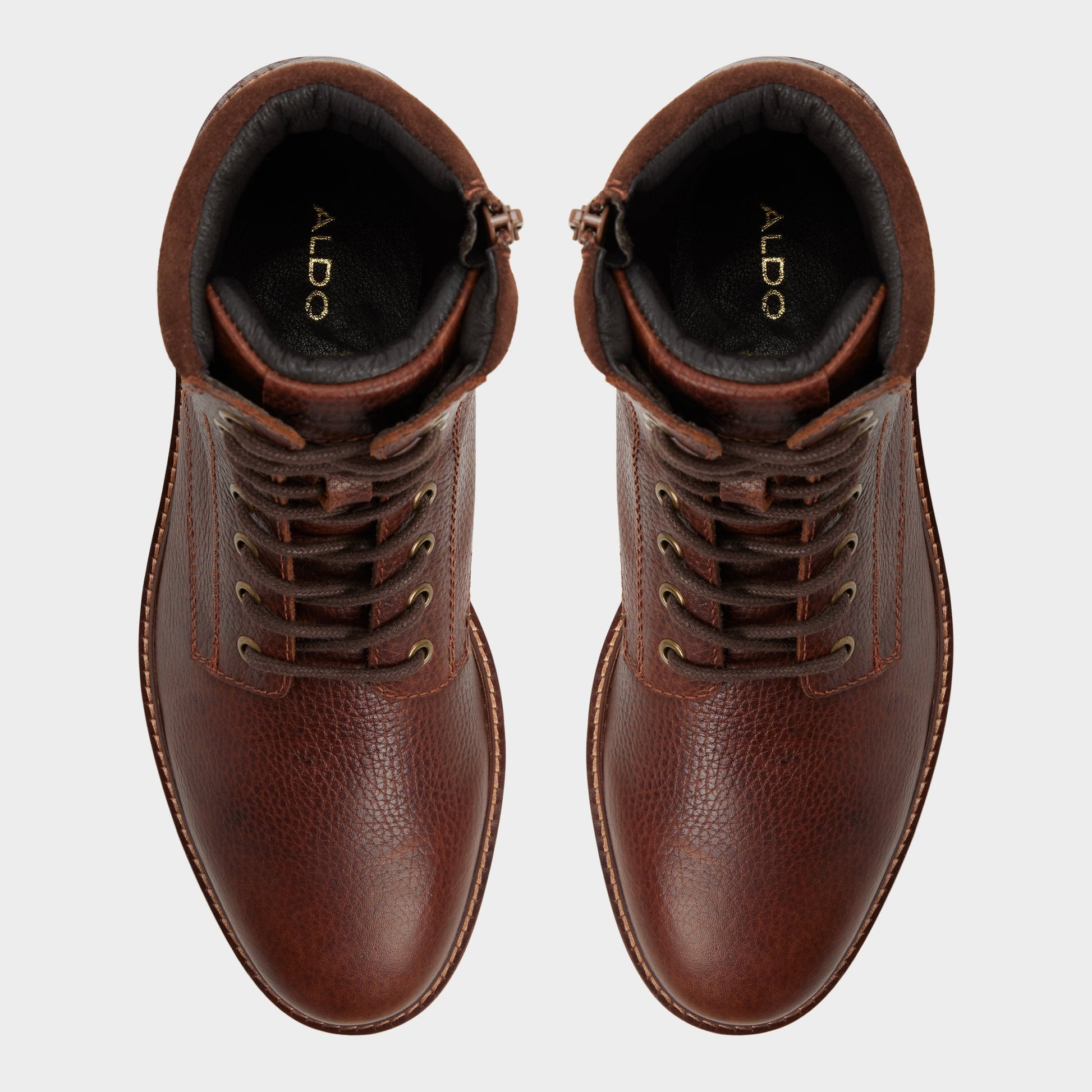 Top-down view of the Brown Kaisonn Lace-up boot