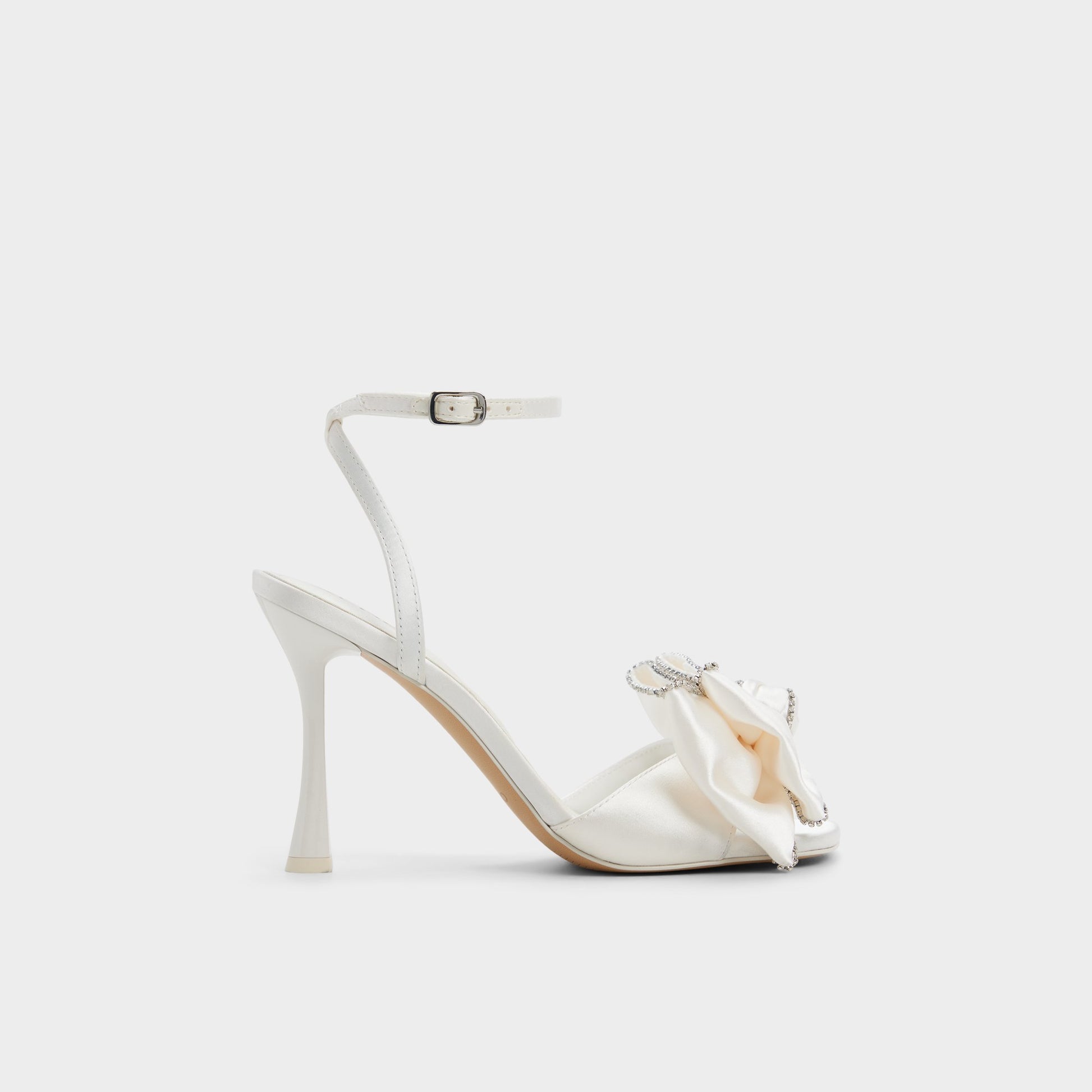 Main View of Other white Tinsel Strappy heeled sandal for Womens