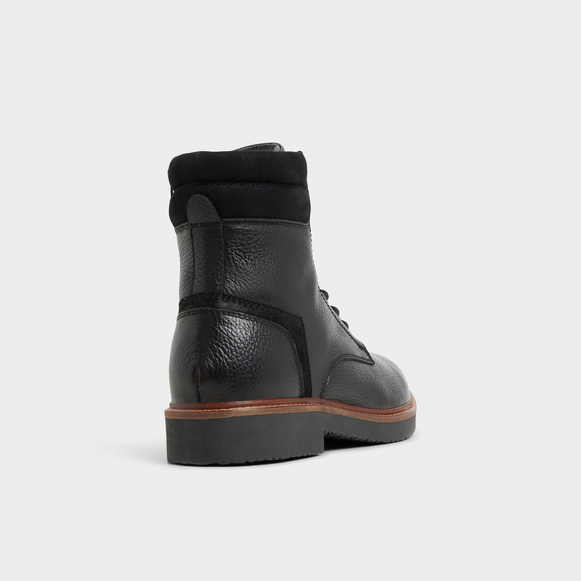 Three-quarter angle of Black Kaisonn Lace-up boot's back side