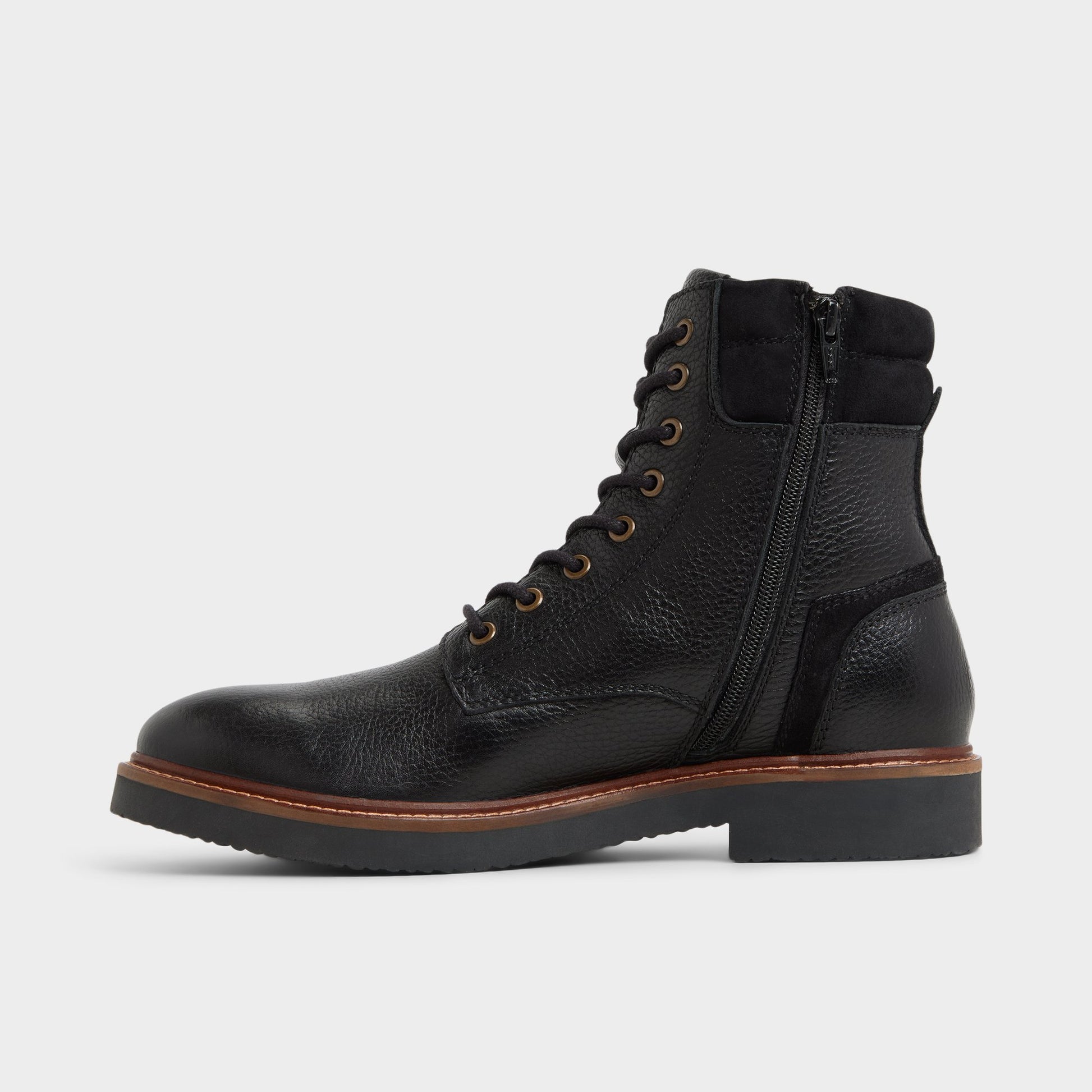 Side view of Black Kaisonn Lace-up boot