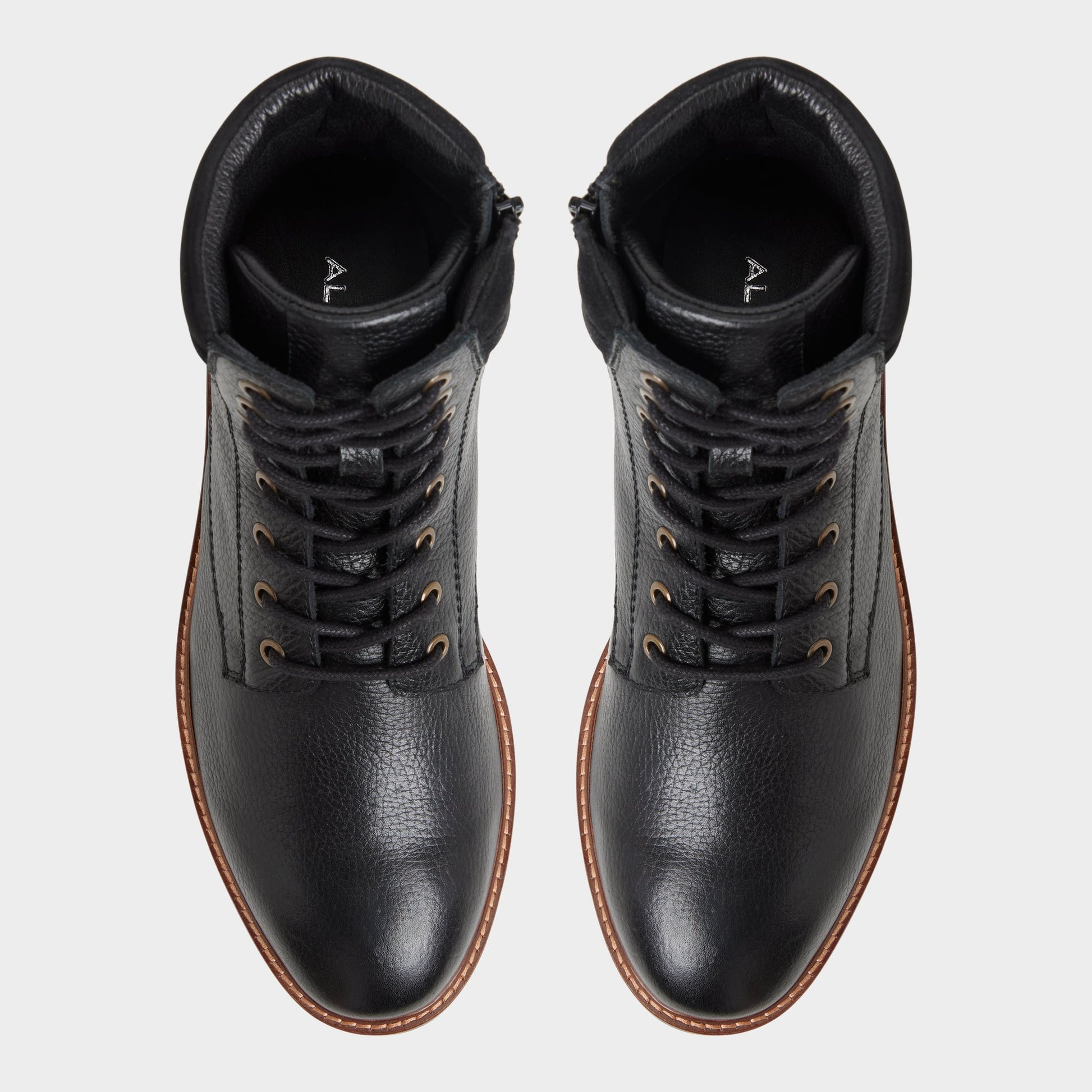 Top-down view of the Black Kaisonn Lace-up boot