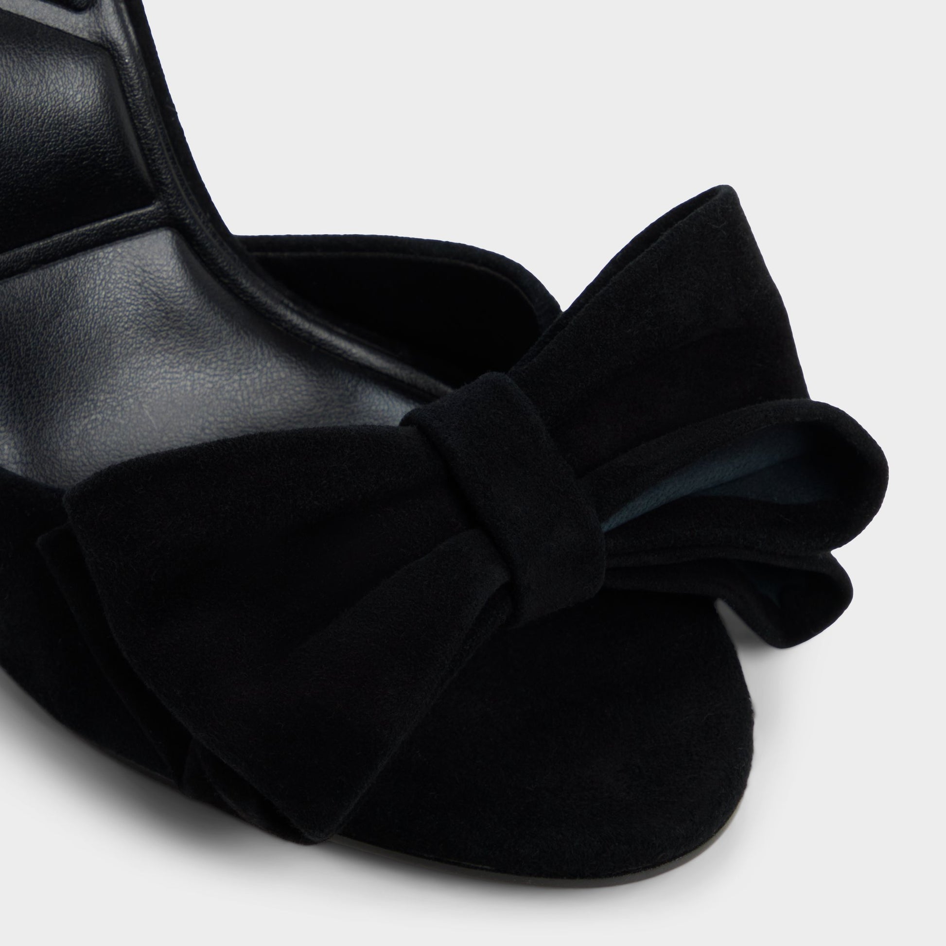 Close-up of the Other Black Tinsletta Strappy heeled sandal