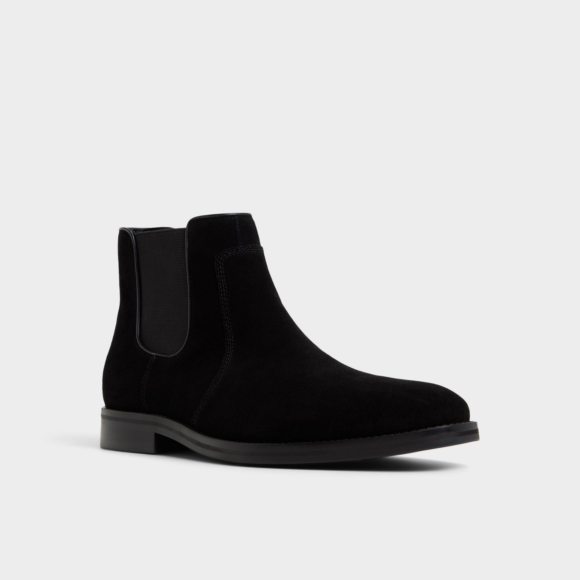 Three-quarter angle of Other Black Hunter Chelsea boot's front side