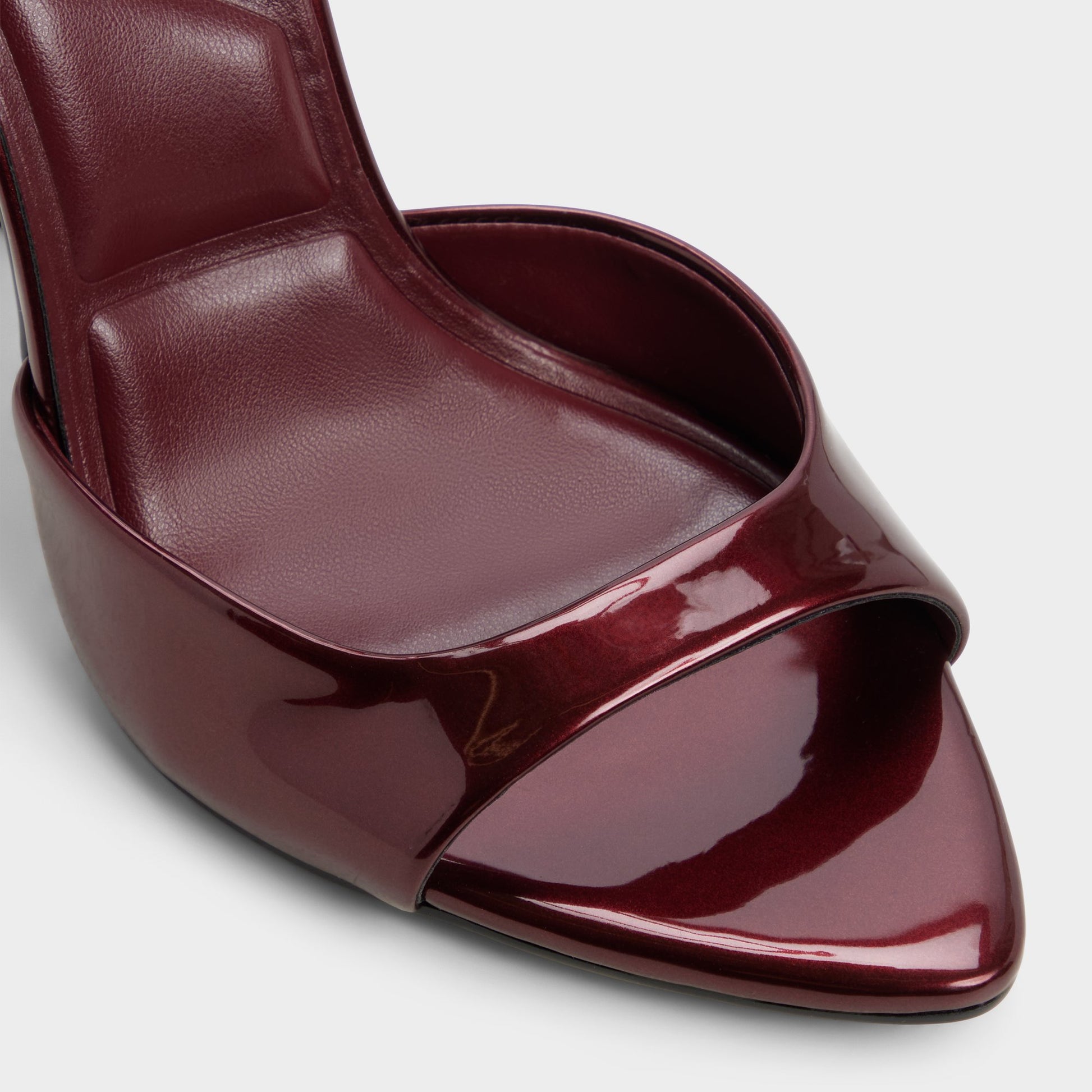 Close-up of the Medium red Forevermore Strappy heeled sandal