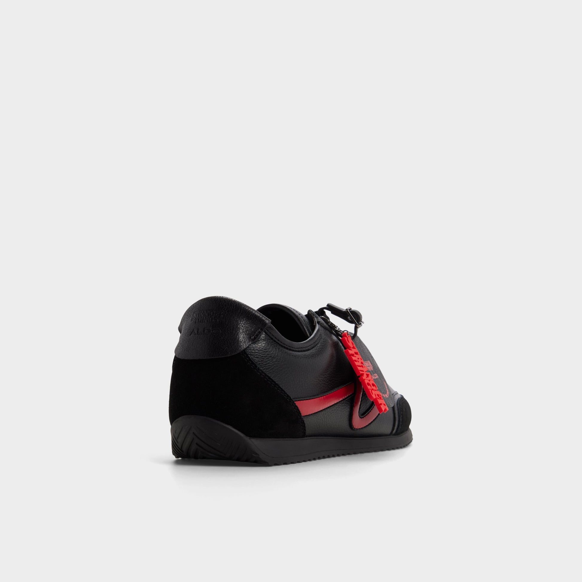 Three-quarter angle of Black Hellfireclub Men's sneaker's back side