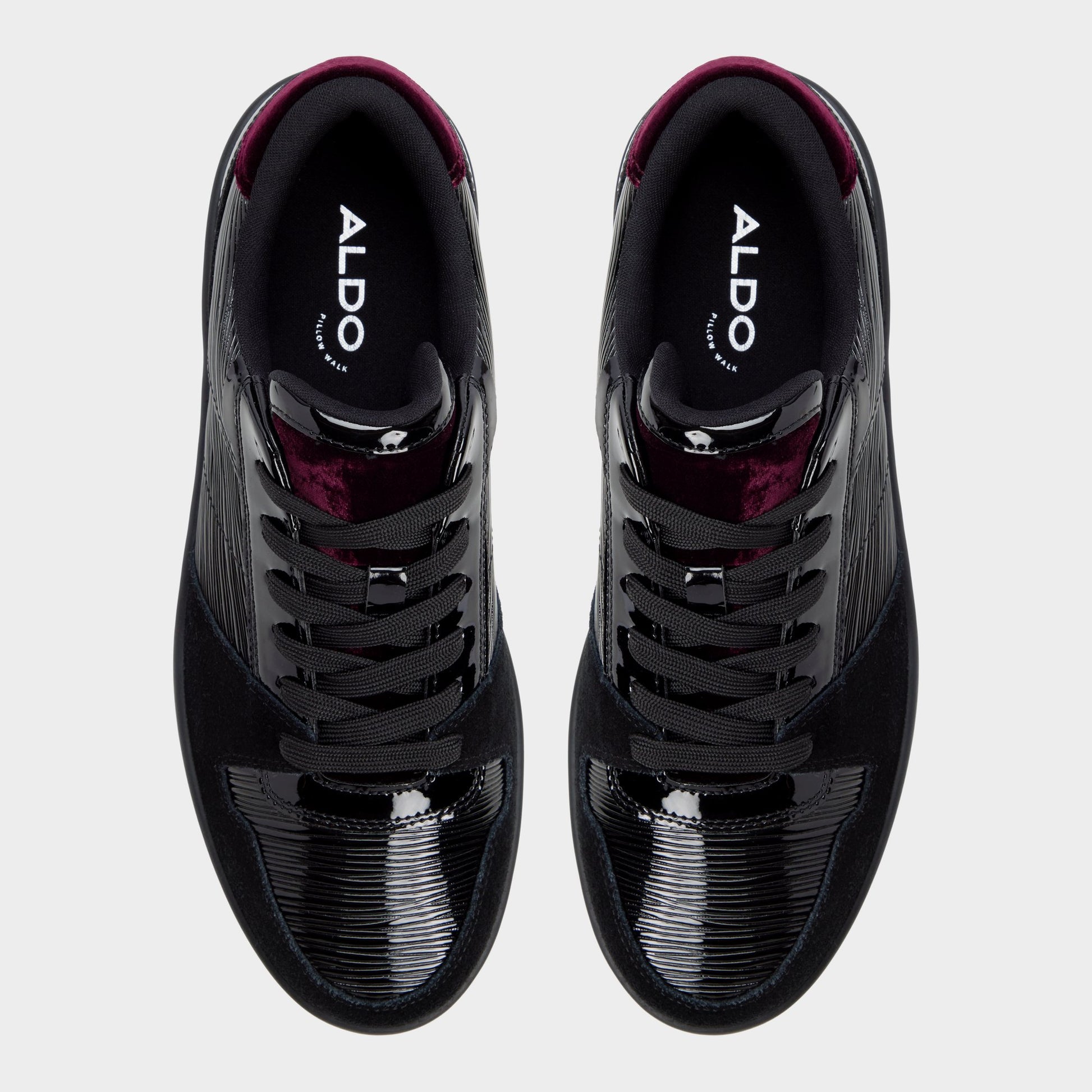 Top-down view of the Black combo Zethan Low top sneaker
