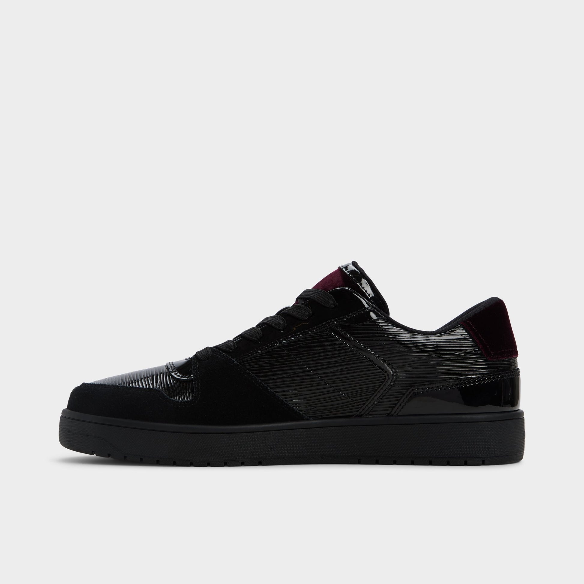 Side view of Black Combo Zethan Low top sneaker