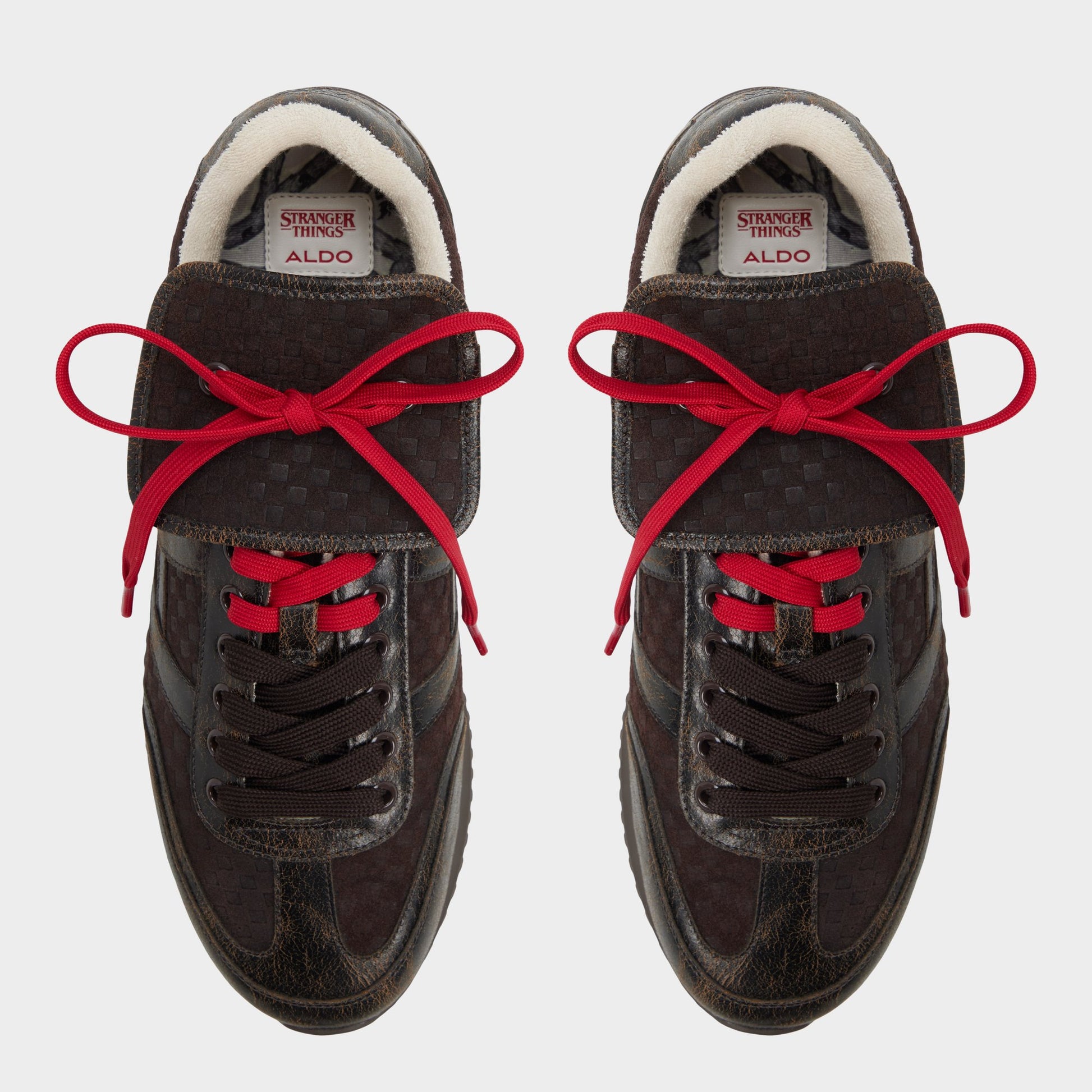 Top-down view of the Brown Thevoid Men's sneaker