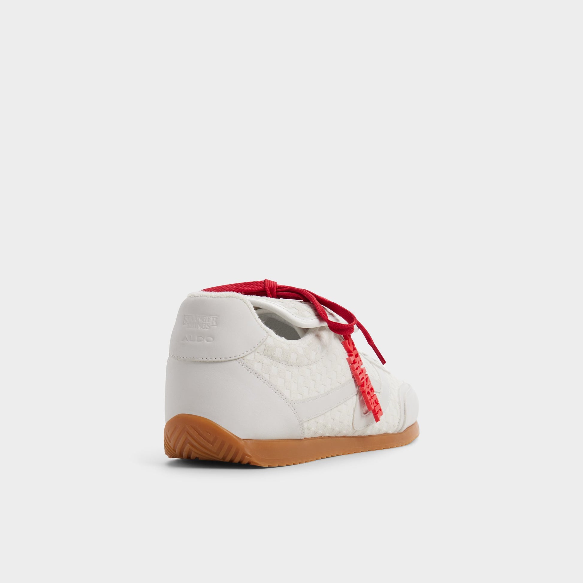 Three-quarter angle of Bone Thevoid Mens sneaker's back side