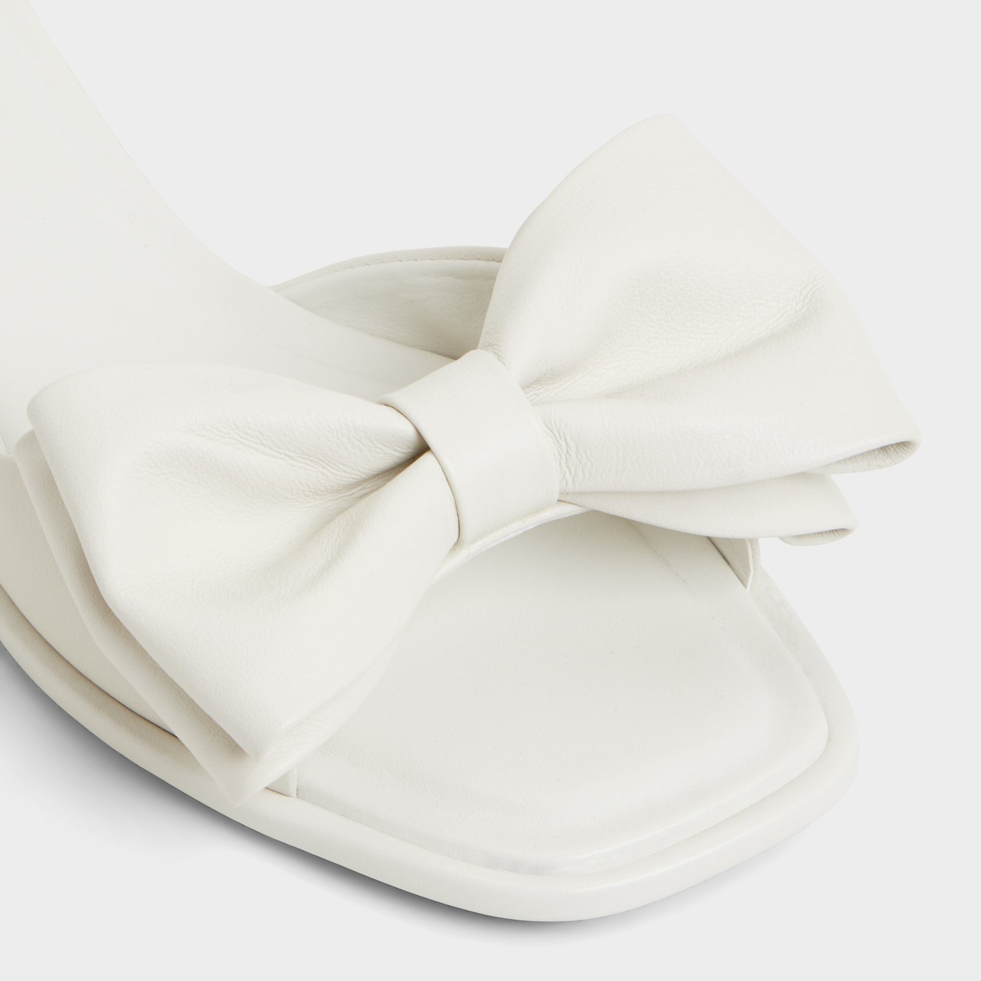 Close-up of the Other White Bowetta Slide sandal