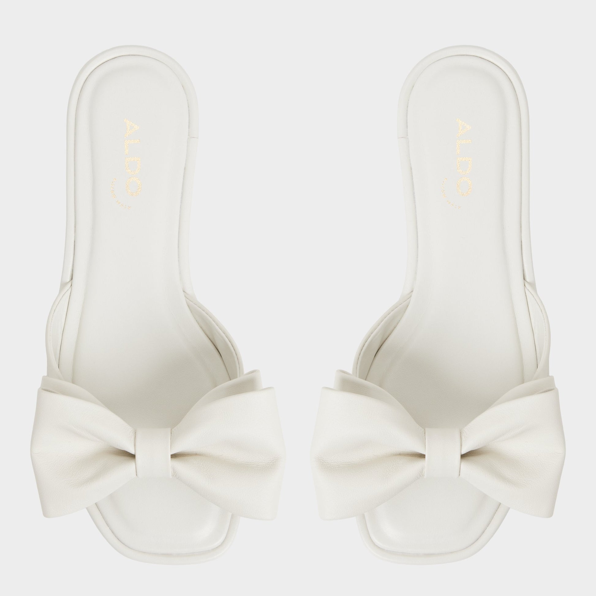 Top-down view of the Other White Bowetta Slide sandal