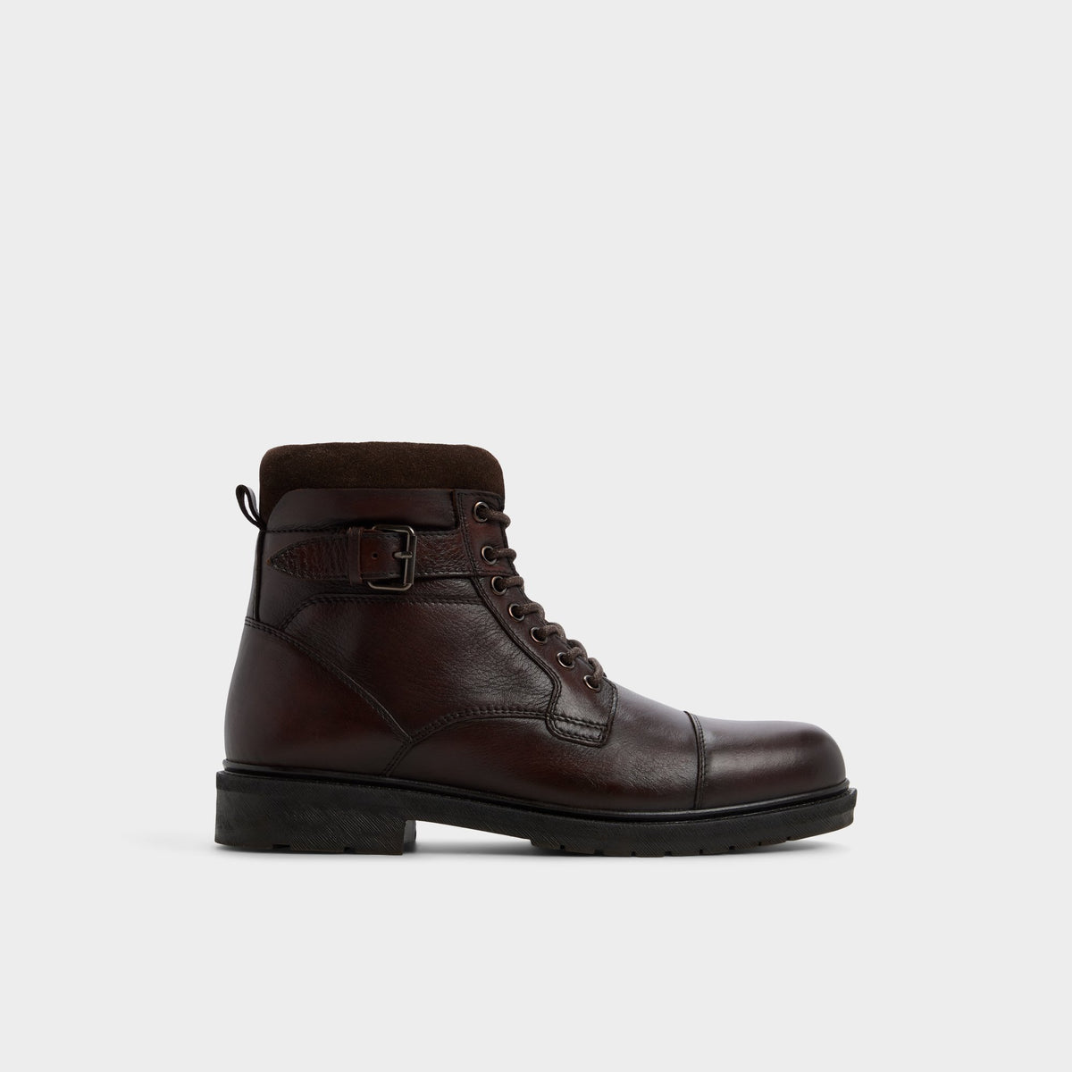 Aldo Brown Leather Boots with Cap Toe and Distressed Finish Men main image 4