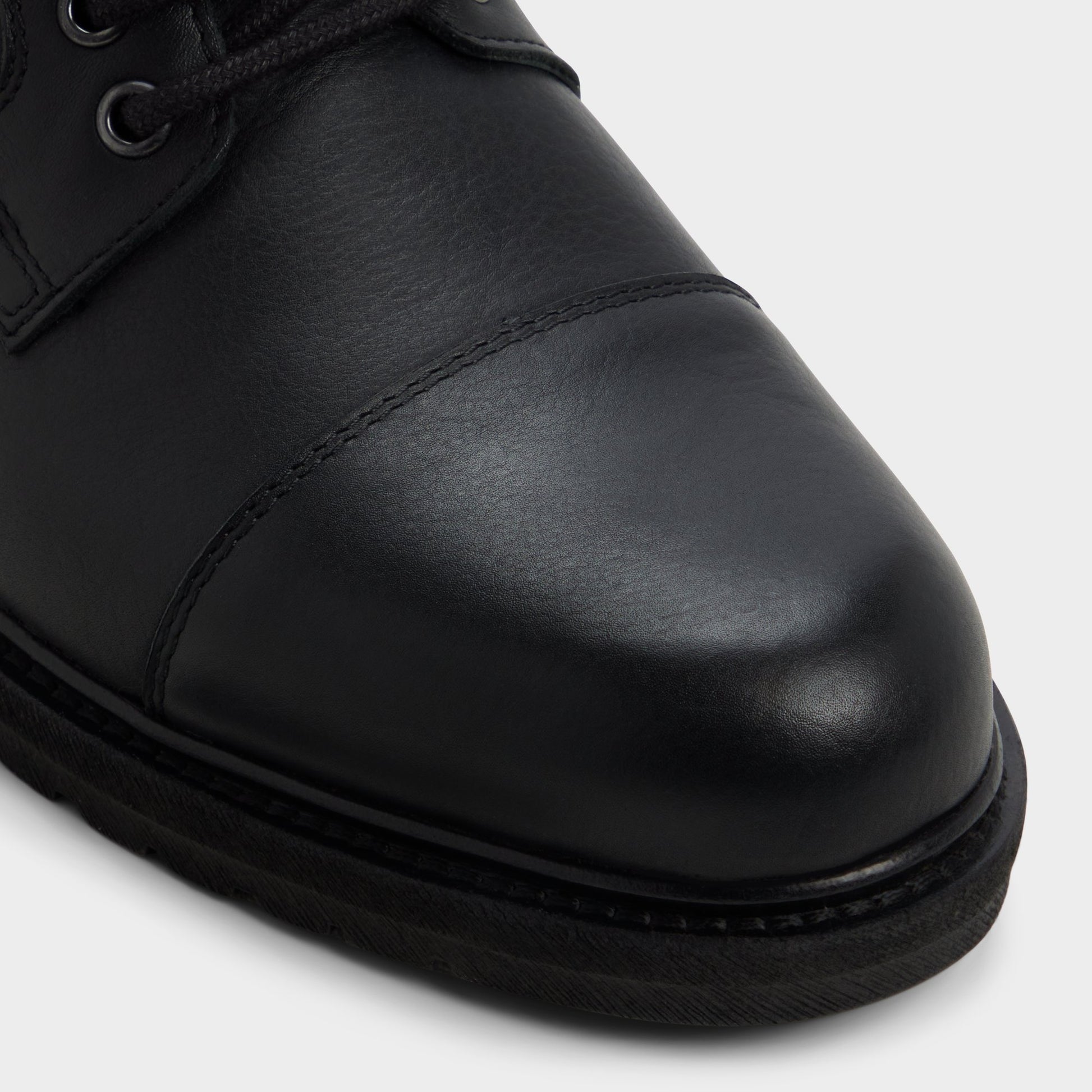 Close-up of the Black Quaid Lace-up boot