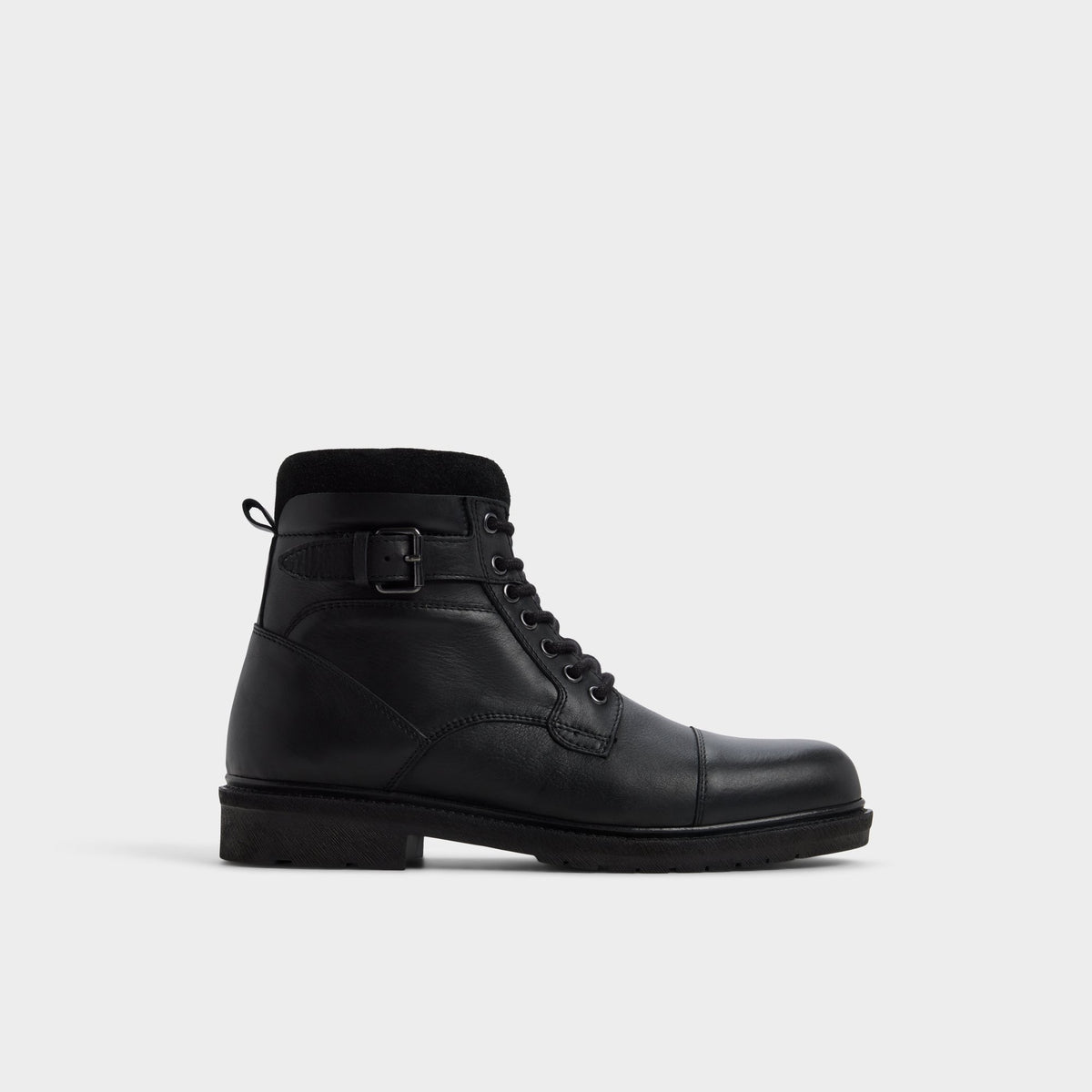 ALDO Leather Chukka Boot Mens Size 8 Black Lace Up Side Zip Combat Grunge Amazon.com | Ferro Aldo Men main image 4