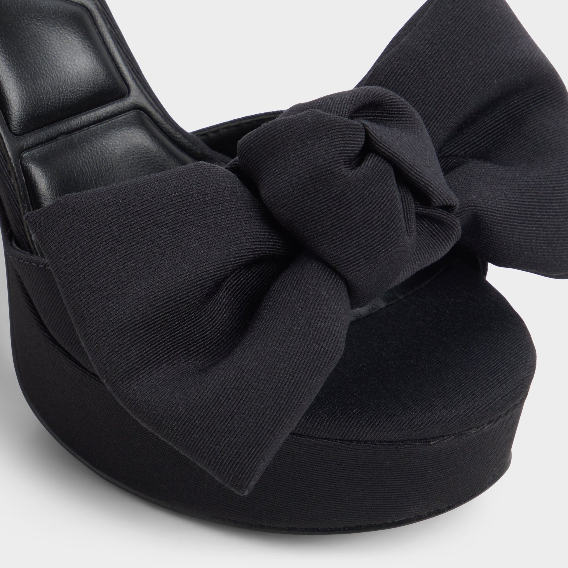 Close-up of the Black Luscious Heeled sandal