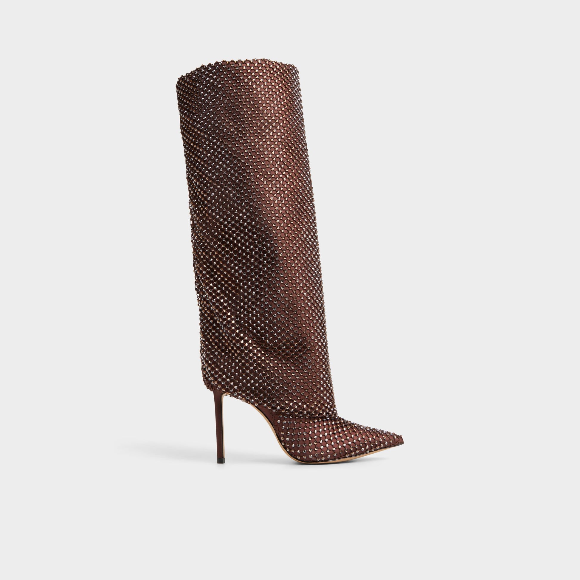 Main View of Dark brown Livydalia Knee-high boot for Womens