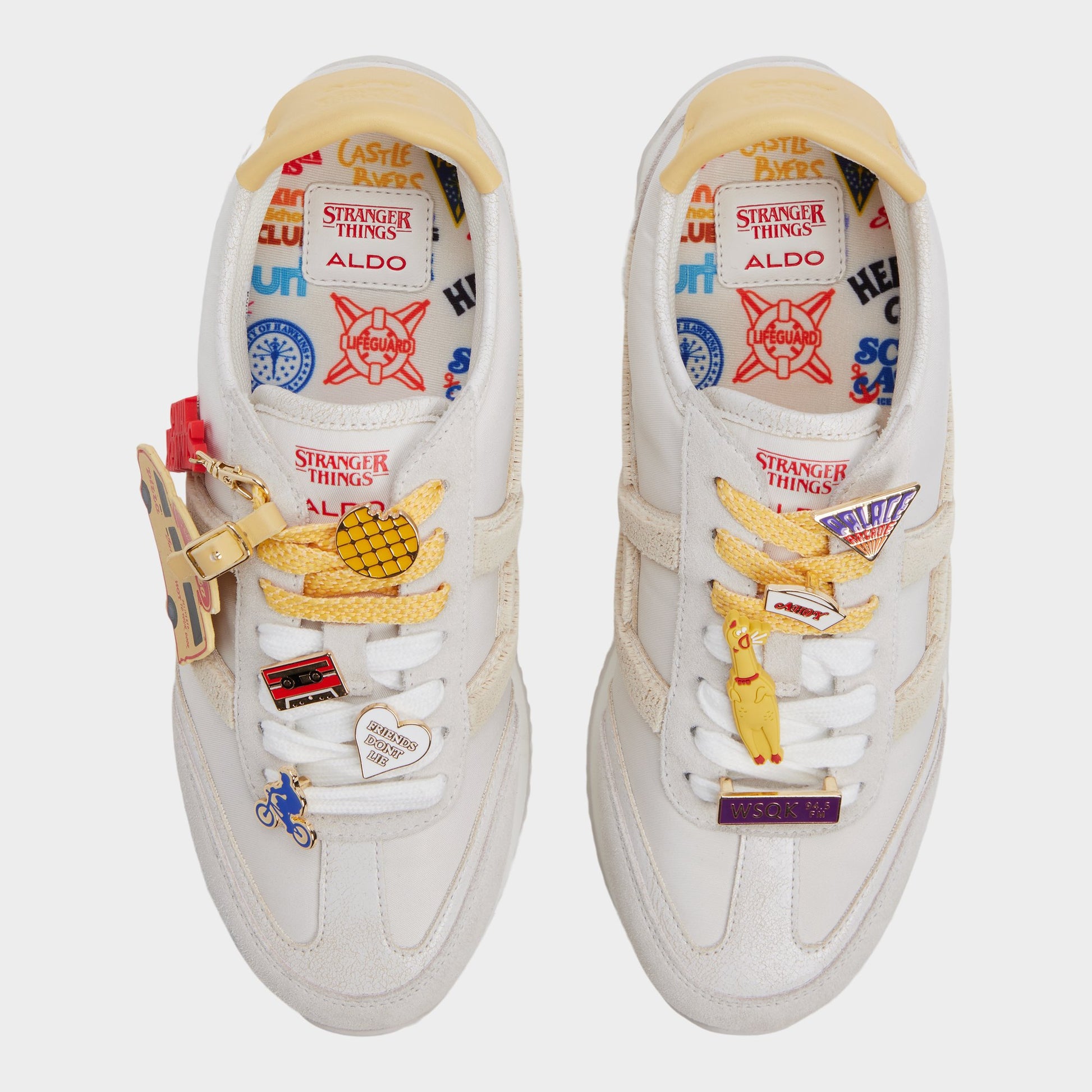 Vue de dessus de la Blanc Pineapplepizza Sneaker pour femmes