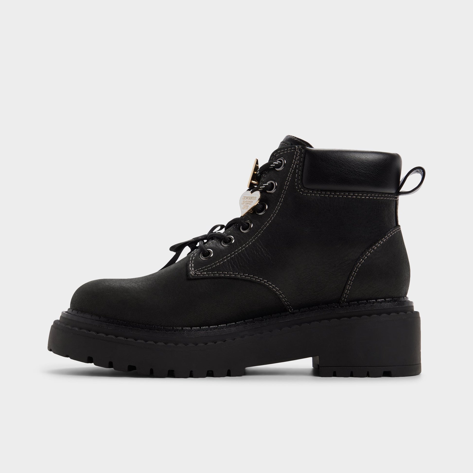 Vue latérale de Noir Therift Botte pour femmes