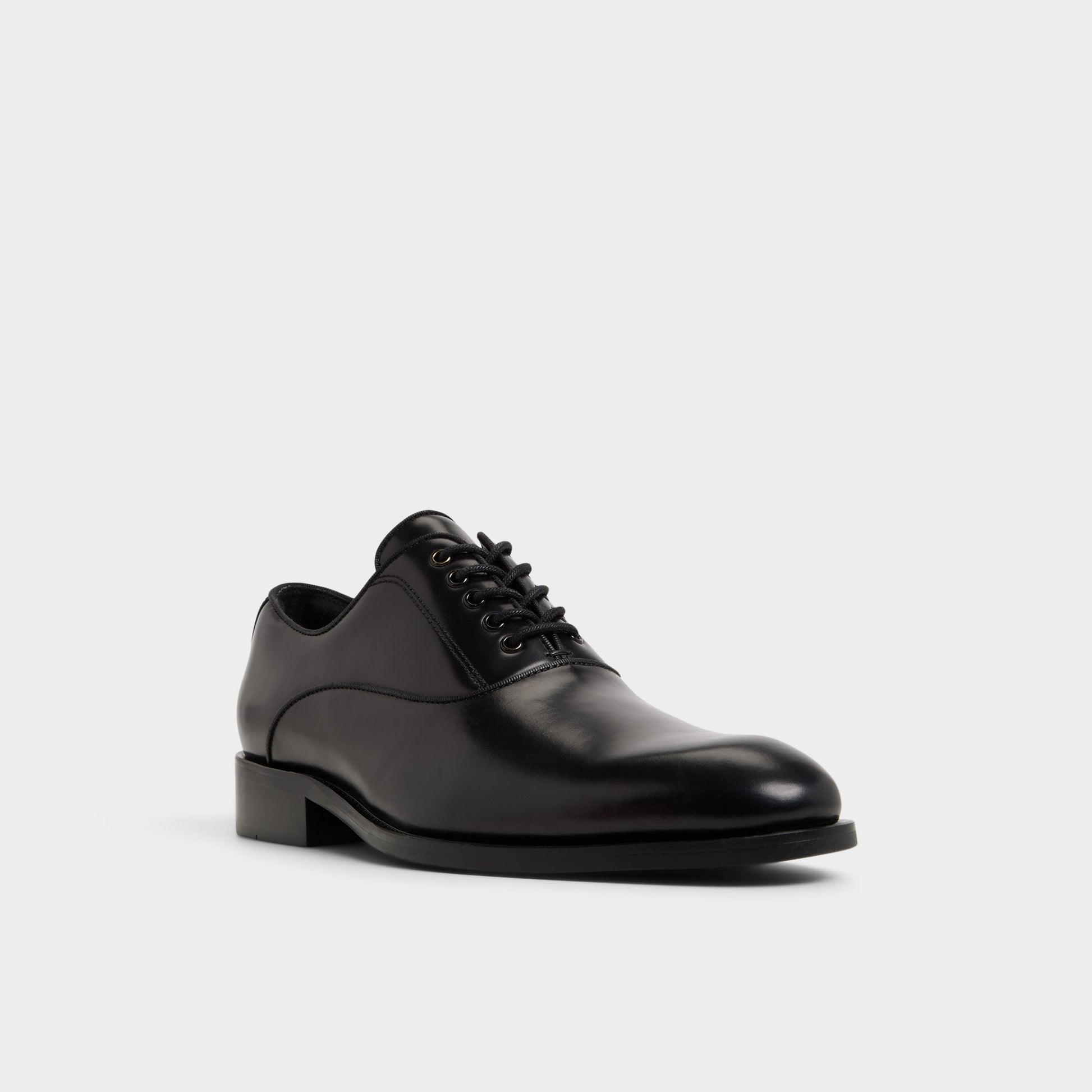 Three-quarter angle of Other Black Braz Oxford shoe's front side