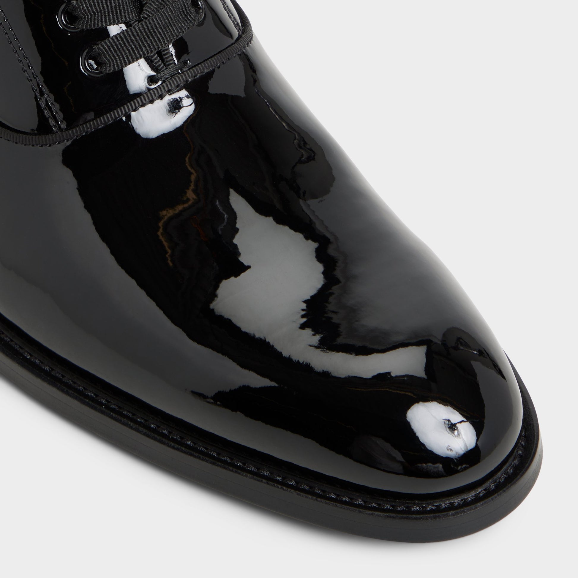 Close-up of the Open black Braz Oxford shoe