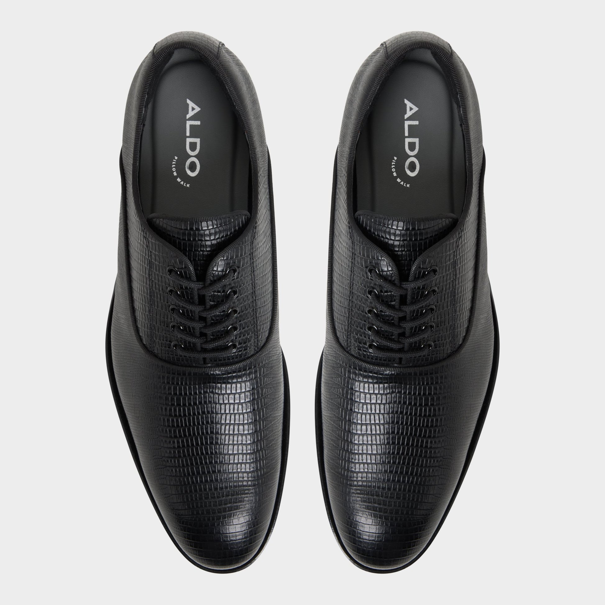 Top-down view of the Other Black Braz Oxford shoe