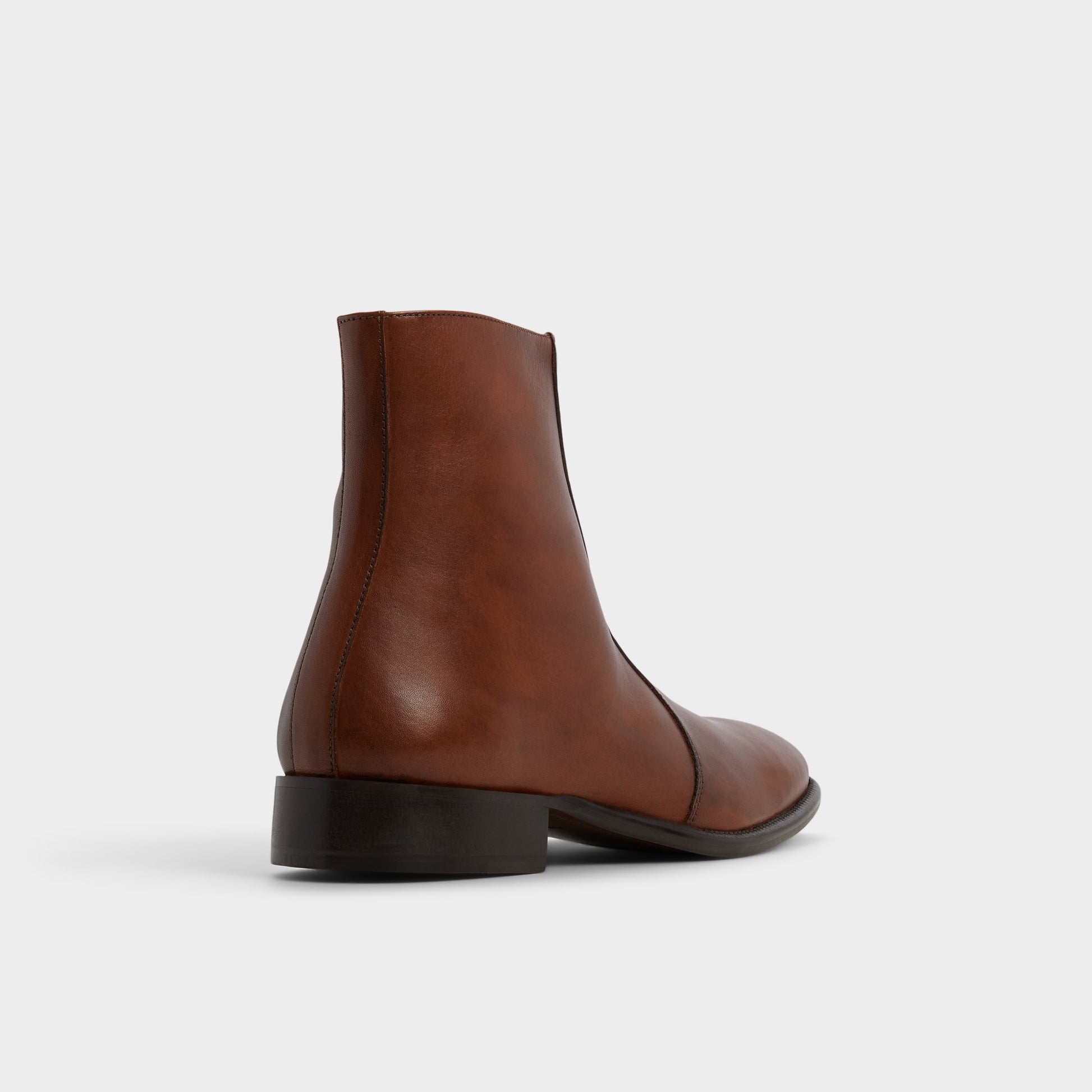 Three-quarter angle of Cognac Brando Ankle boot's back side