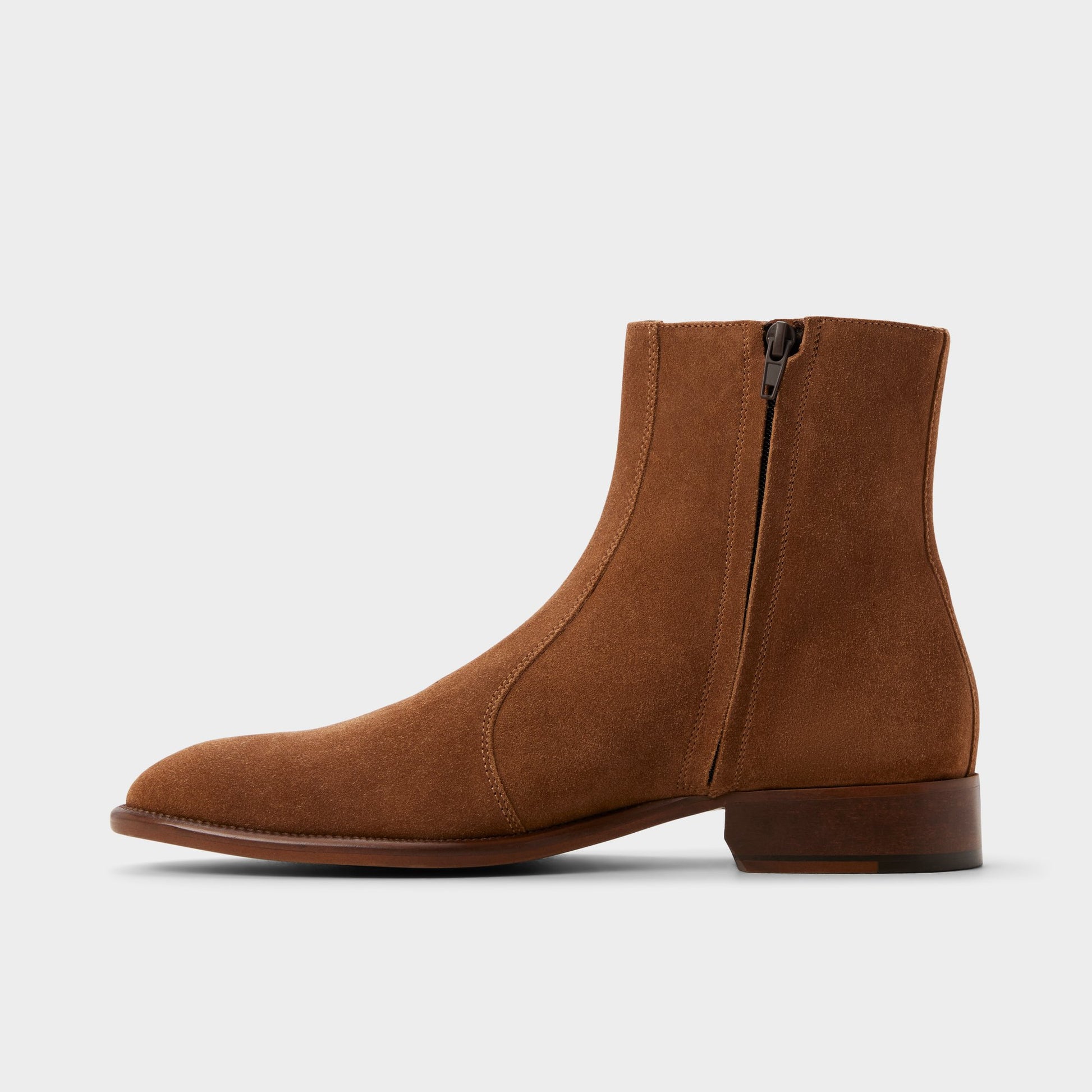 Side view of Cognac Brando Ankle boot