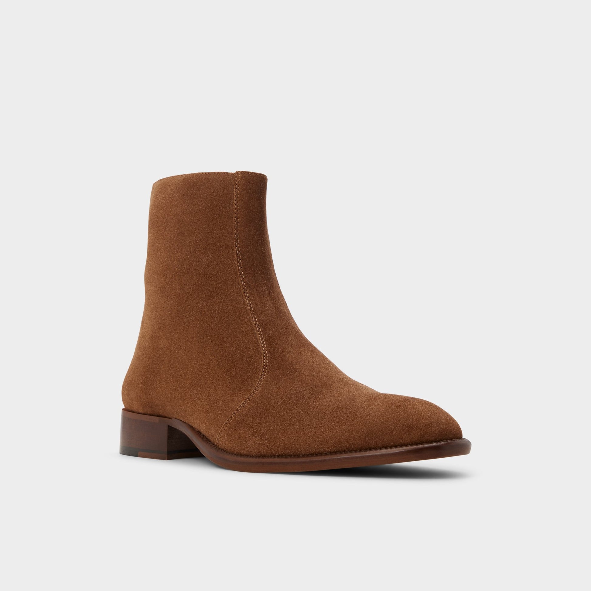 Three-quarter angle of Cognac Brando Ankle boot's front side