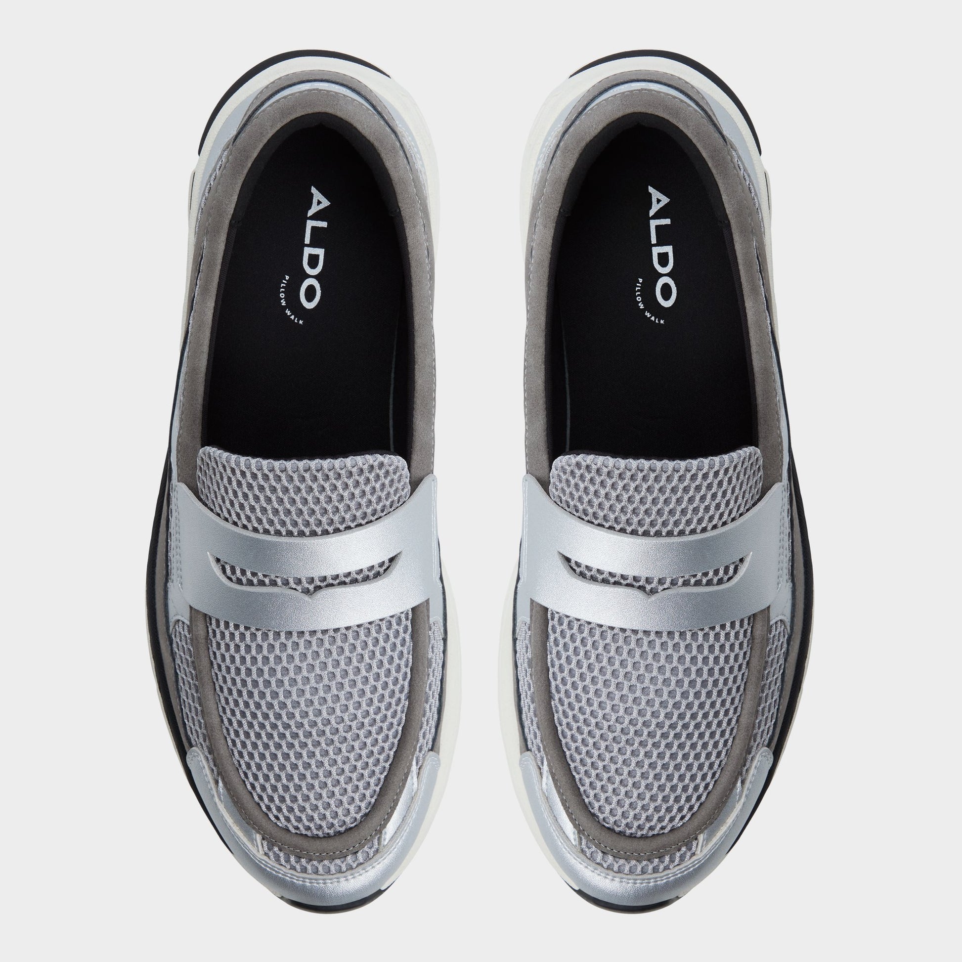 Top-down view of the Light grey Loafersnkr Slip-on sneaker