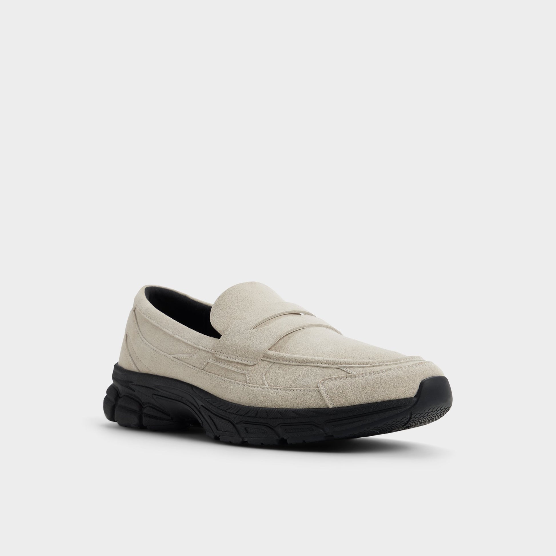 Three-quarter angle of Ivory Loafersnkr Slip-on sneaker's front side