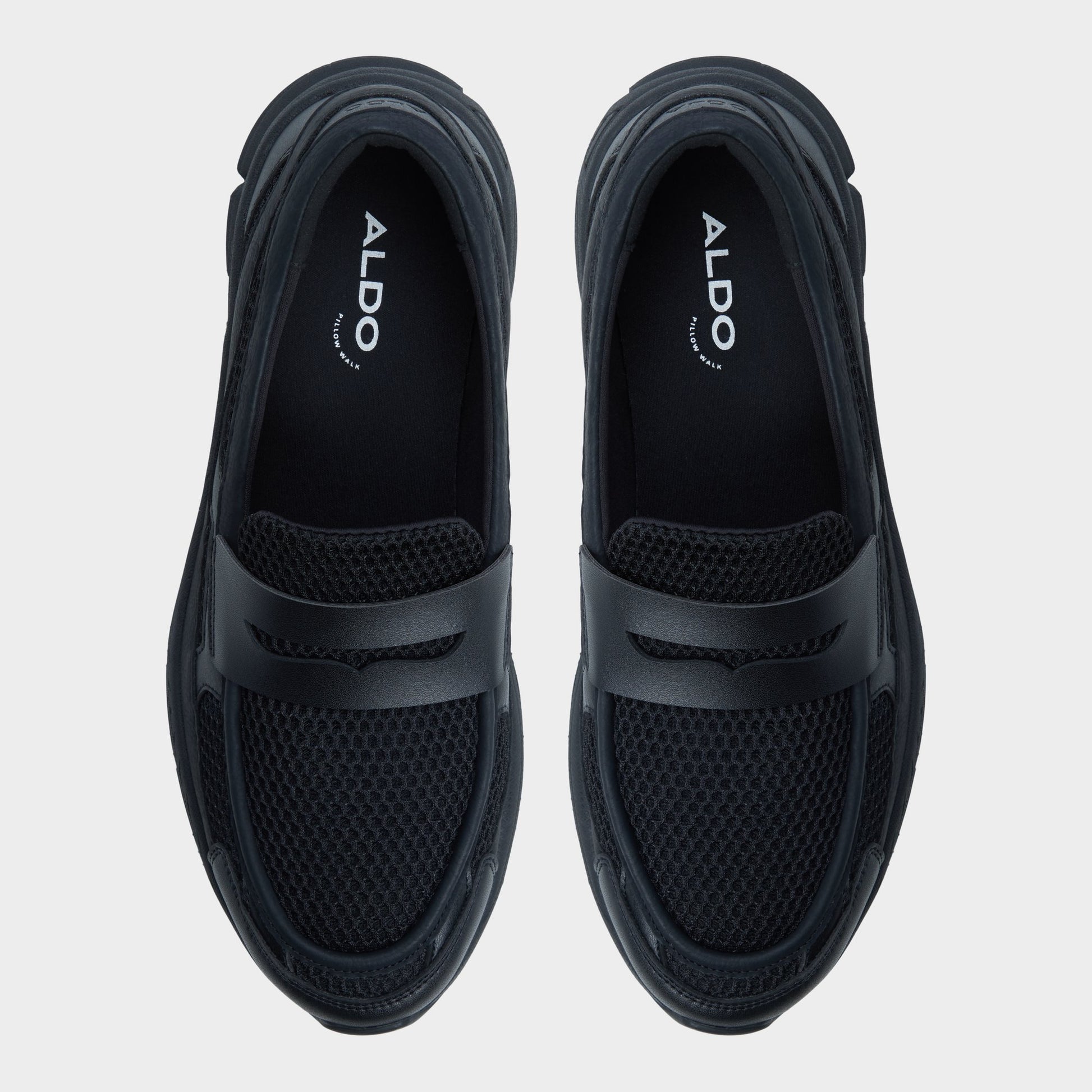 Top-down view of the Black Loafersnkr Slip-on sneaker