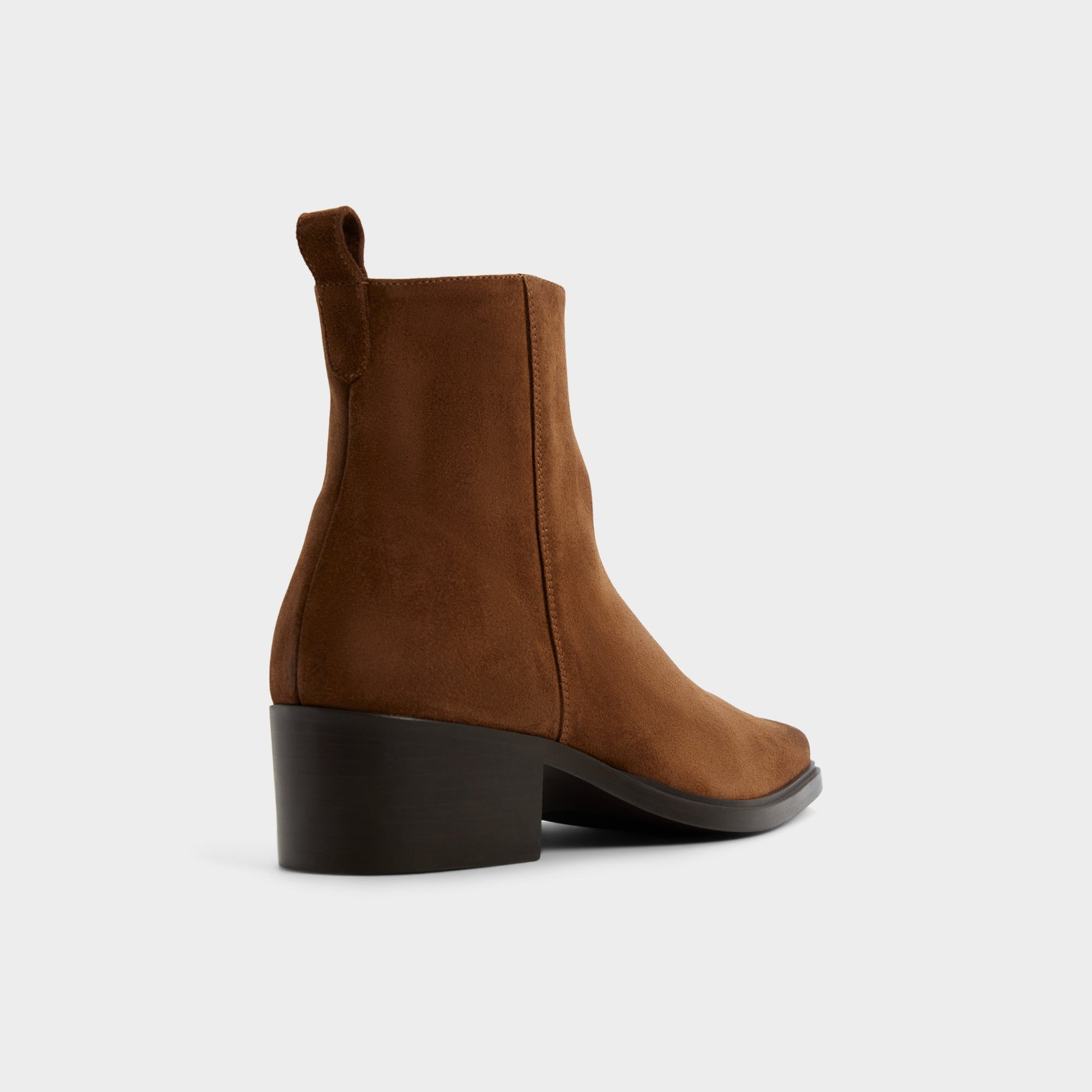 Three-quarter angle of Cognac Glen Ankle boot's back side