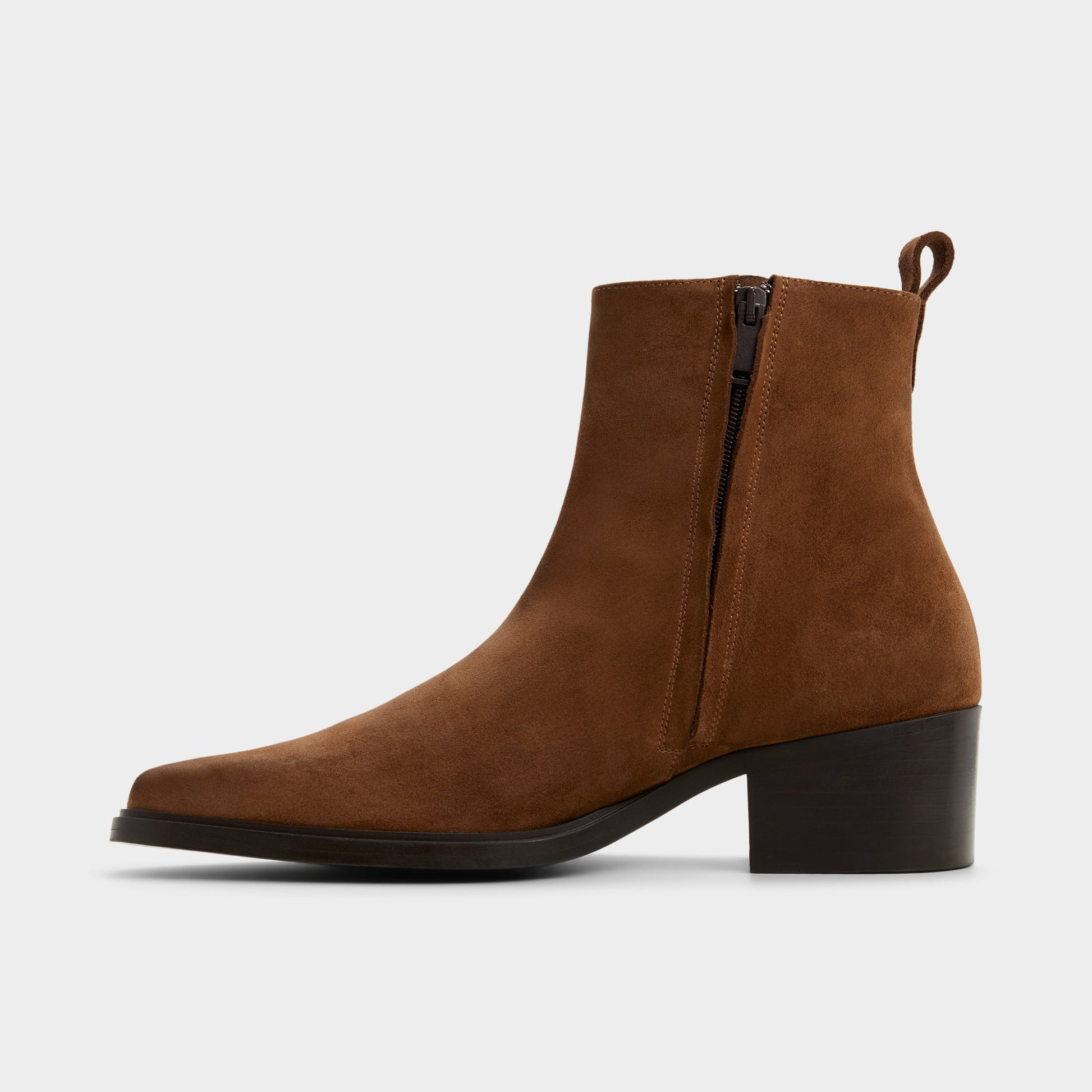 Side view of Cognac Glen Ankle boot