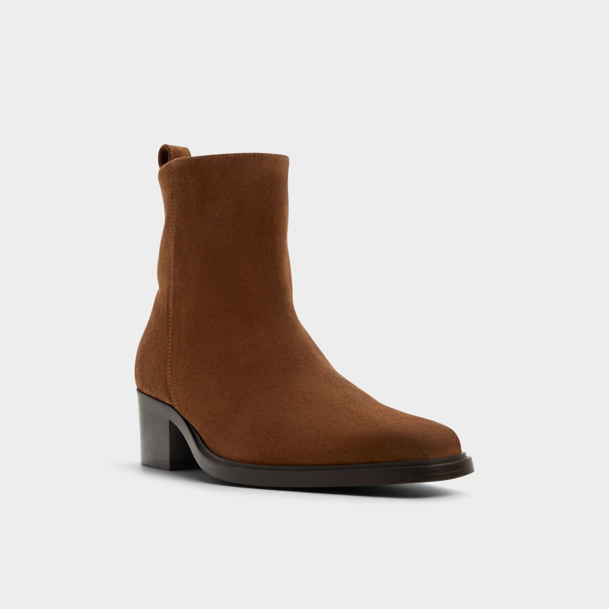 Three-quarter angle of Cognac Glen Ankle boot's front side