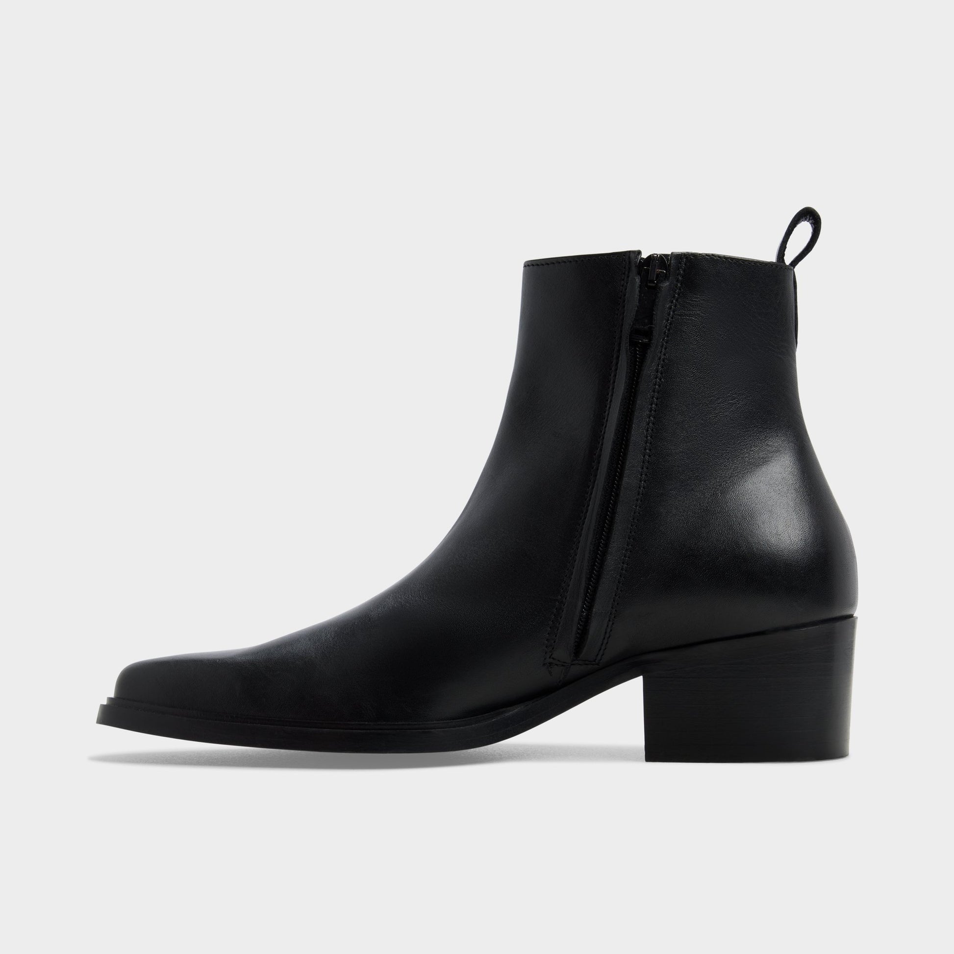 Side view of Black Glen Ankle boot