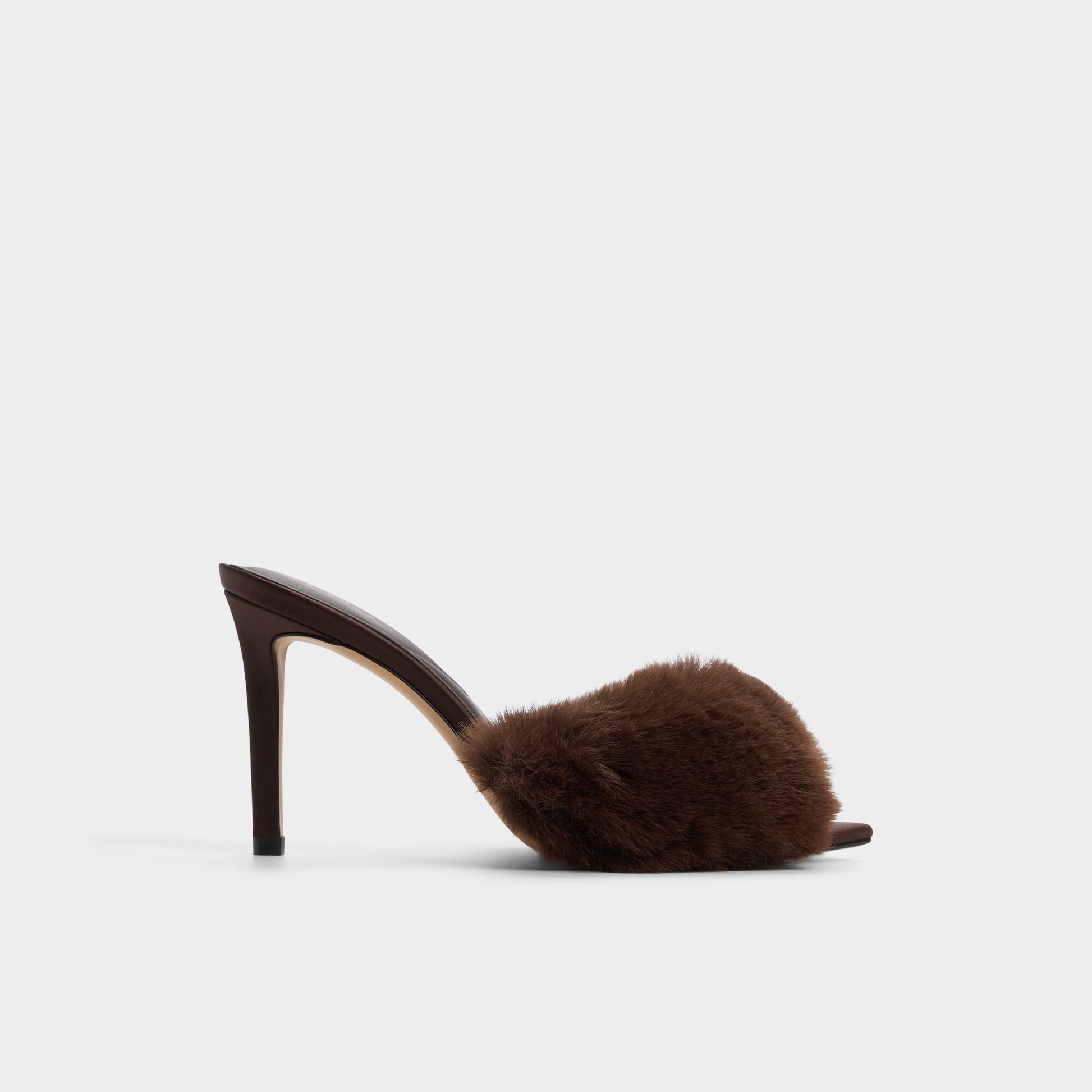 Main View of Dark Brown Anniebrilden Heeled mule for Womens